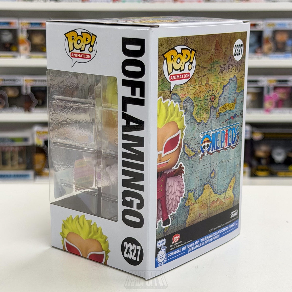 Funko Pop Anime One Piece Doflamingo Flocked SDCC 2327 Japan Manga Vinyl Figure