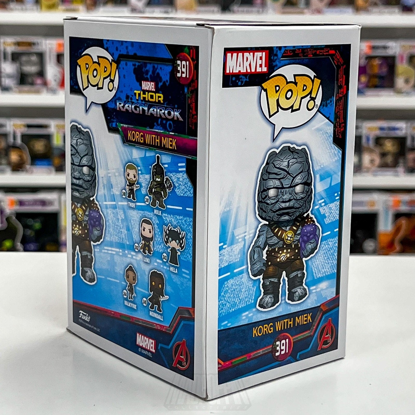 Funko Pop Marvel Thor Ragnarok Korg w/Miek 391 2018 Fall Con NYCC Vinyl Figure