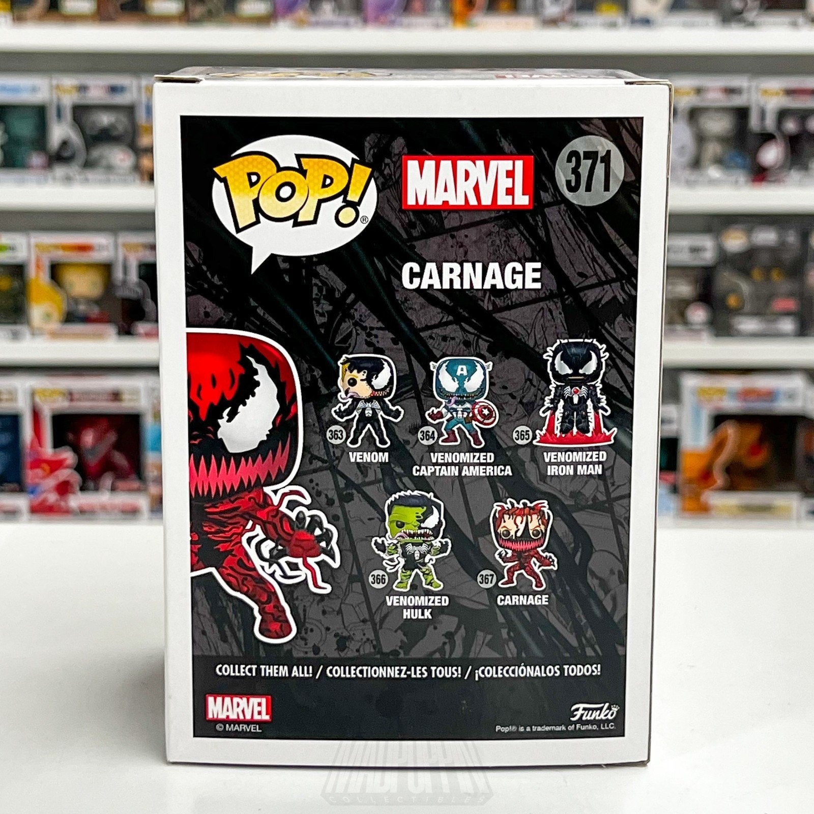 Funko Pop Marvel Venom Carnage Tendrils NYCC Fall Con 371 Symbiote Vinyl Figure