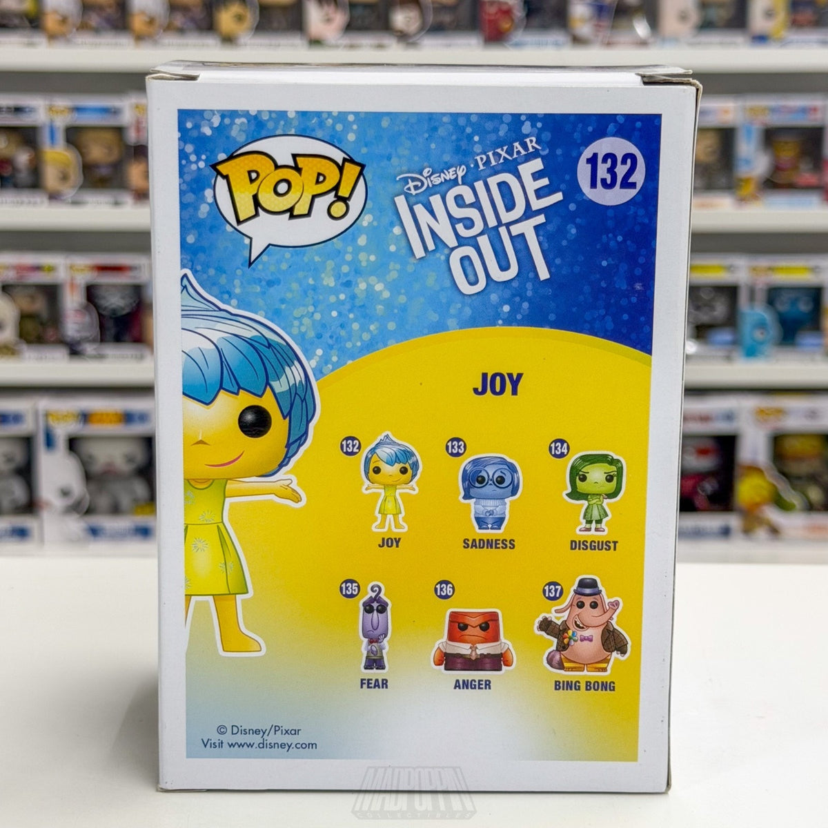 Funko Pop Disney Pixar Inside Out Joy 132 Vaulted Animation Emotion Vinyl Figure