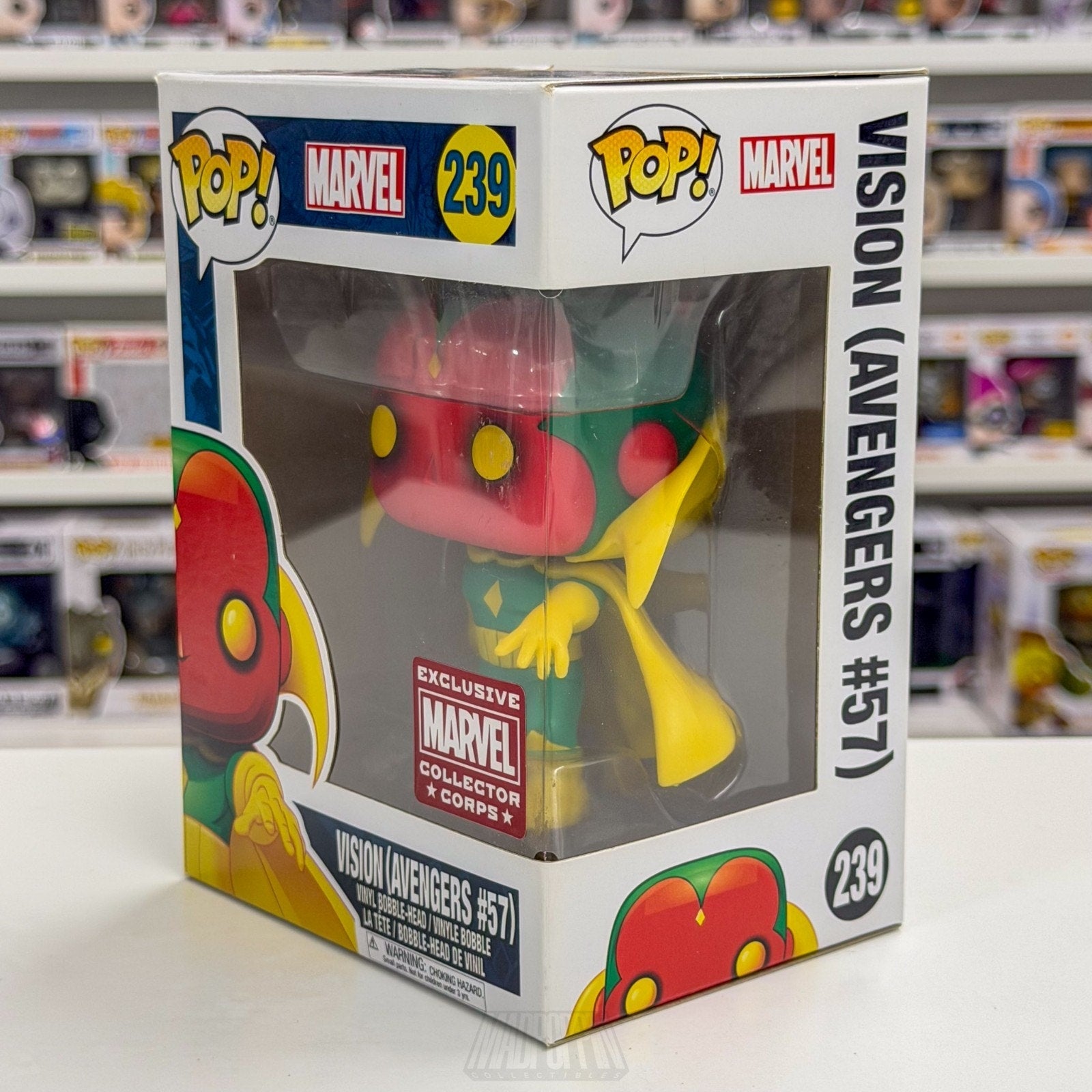 Funko Pop Marvel Collector Corps Vision Avengers #57 239 Android Vinyl Figure