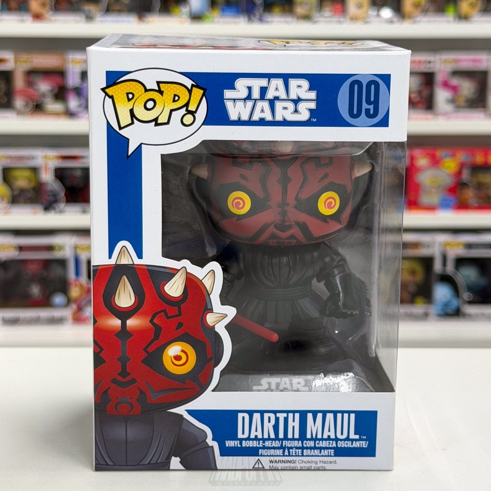 Funko Pop Star Wars Darth Maul Blue Box 09 Sith Lord Dark Side Toy Vinyl Figure