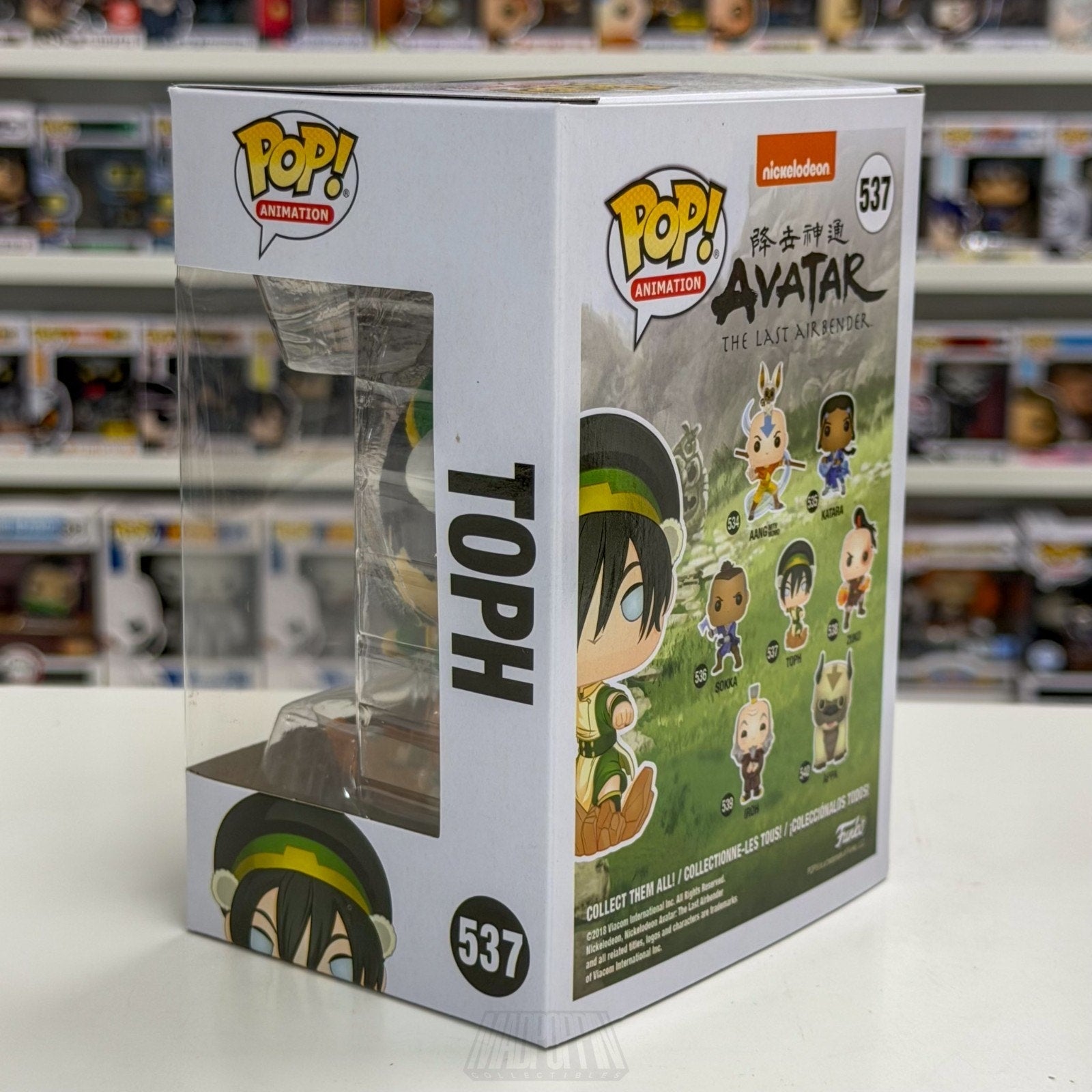 Funko Pop Animation Nickeloden Avatar The Last Airbender Toph 537 Vinyl Figure