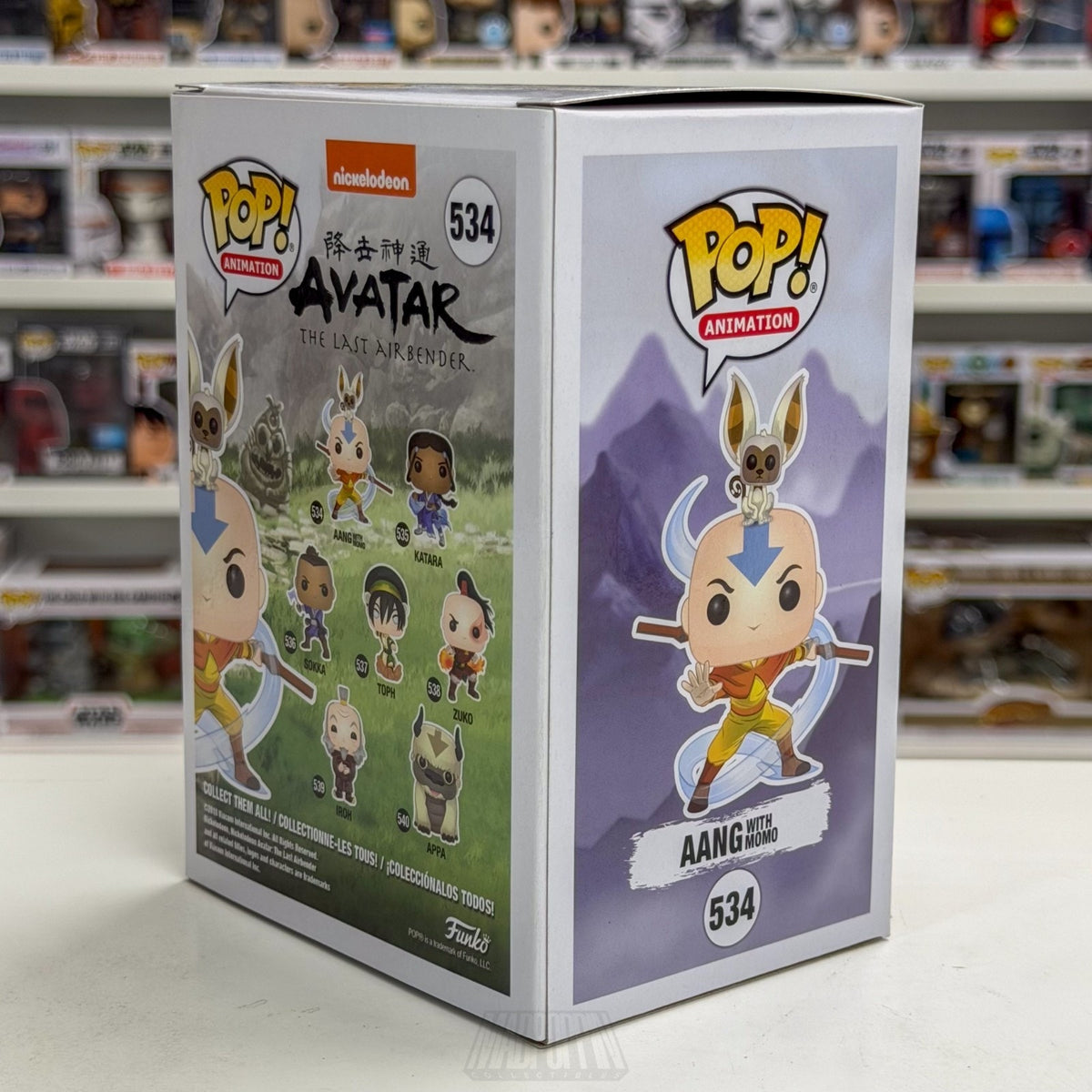 Funko Pop Animation Nickelodeon Avatar Last Airbender Aang w/Momo 534 Toy Figure