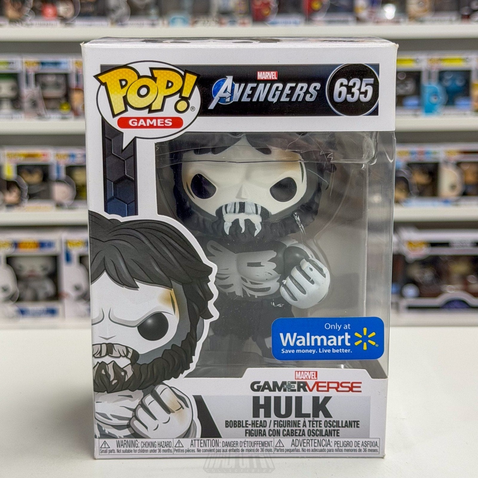 Funko Pop Marvel Gamerverse Avengers Hulk Skeleton Walmart 635 Toy Vinyl Figure