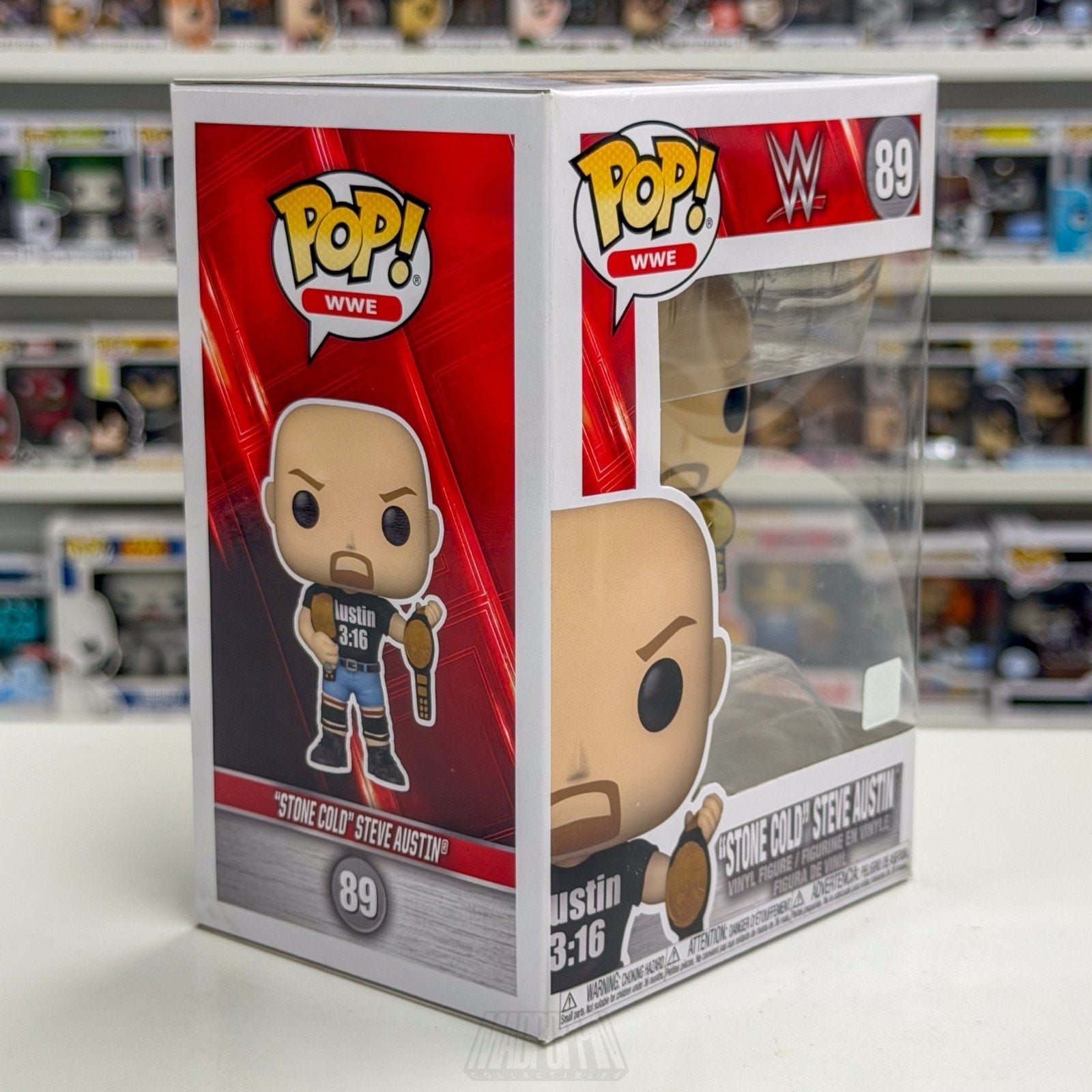 Funko Pop WWE Stone Cold Steve Austin Metallic Two Belts 89 Wrestling Toy Figure