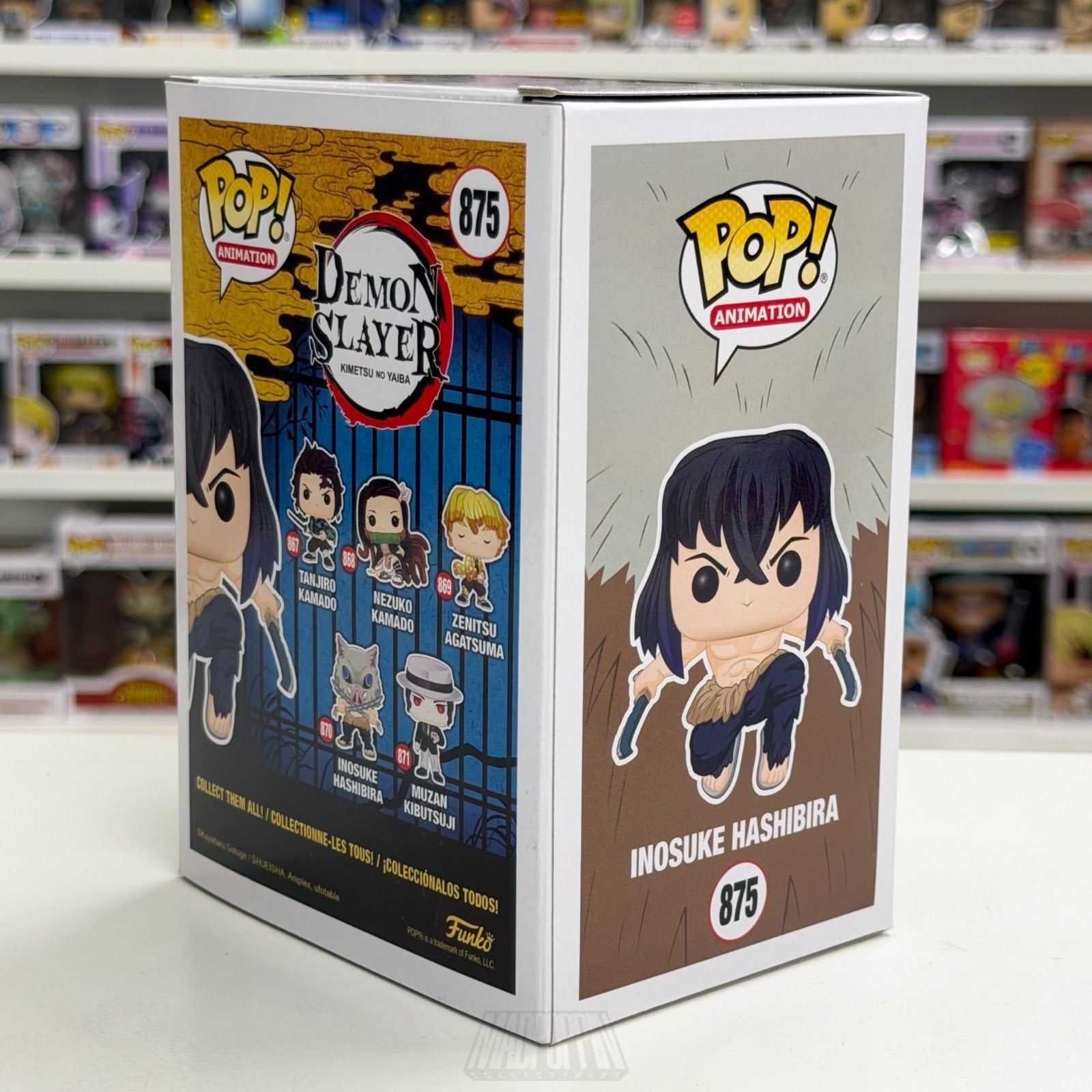 Funko Pop Anime Demon Slayer Inosuke Hashibira Flocked Chase Chalice 875 Figure