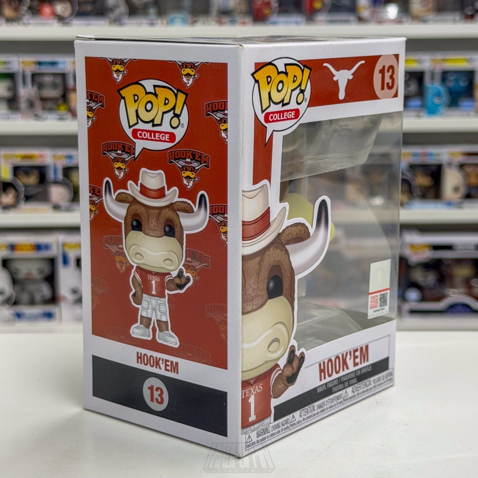 Funko Pop College Football University Texas Austin Mascot Hook 'Em 13 Toy Figure