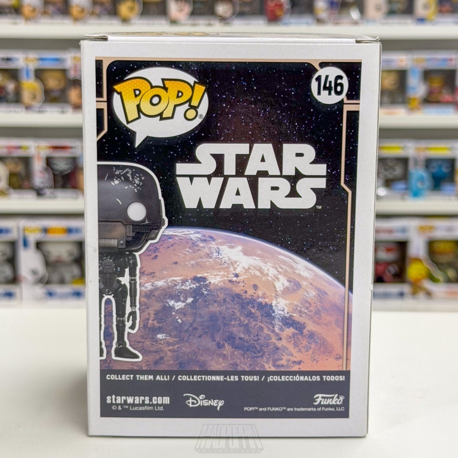 Funko Pop Star Wars Rogue One K-2SO Jedha w/Pin Amazon 146 Droid Vinyl Figure