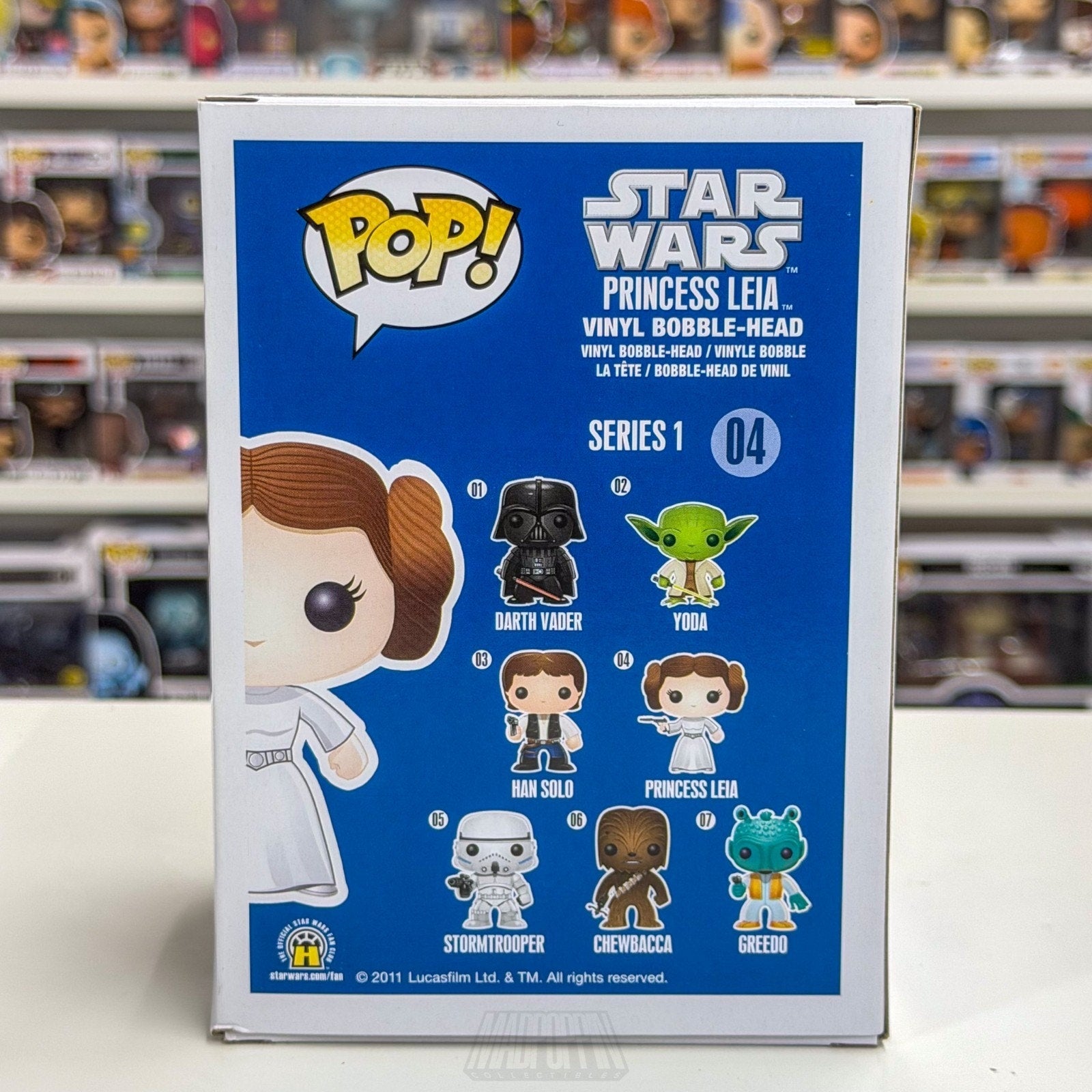 Funko Pop Star Wars Princess Leia Blue Box 04 Jedi Force Sci-Fi Toy Vinyl Figure