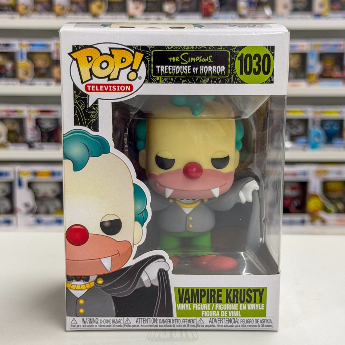 Funko Pop TV Simpsons Treehouse of Horror Vampire Krusty 1030 Clown Vinyl Figure