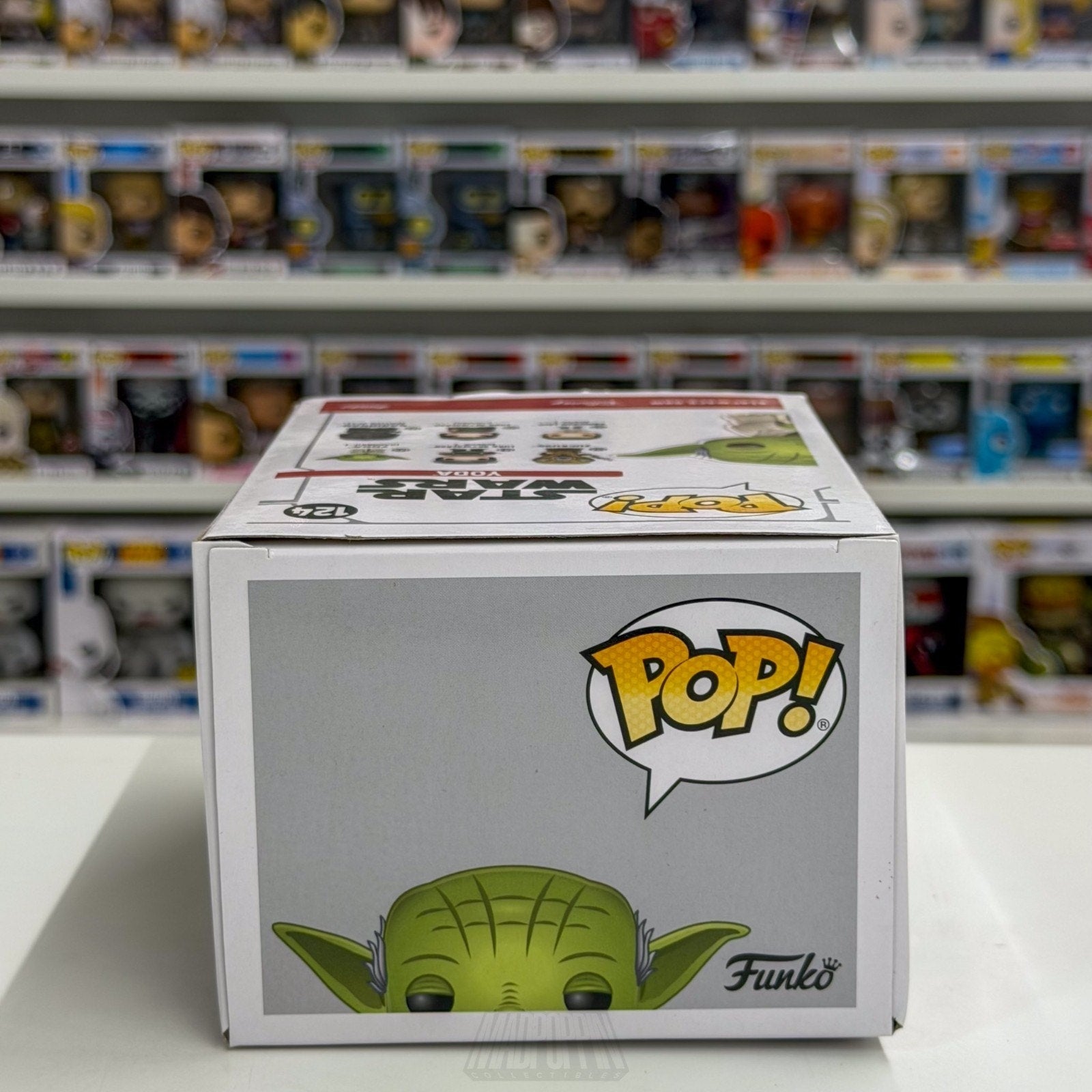 Funko Pop Star Wars Yoda Green Chrome SDCC Summer 124 Jedi Master Vinyl Figure