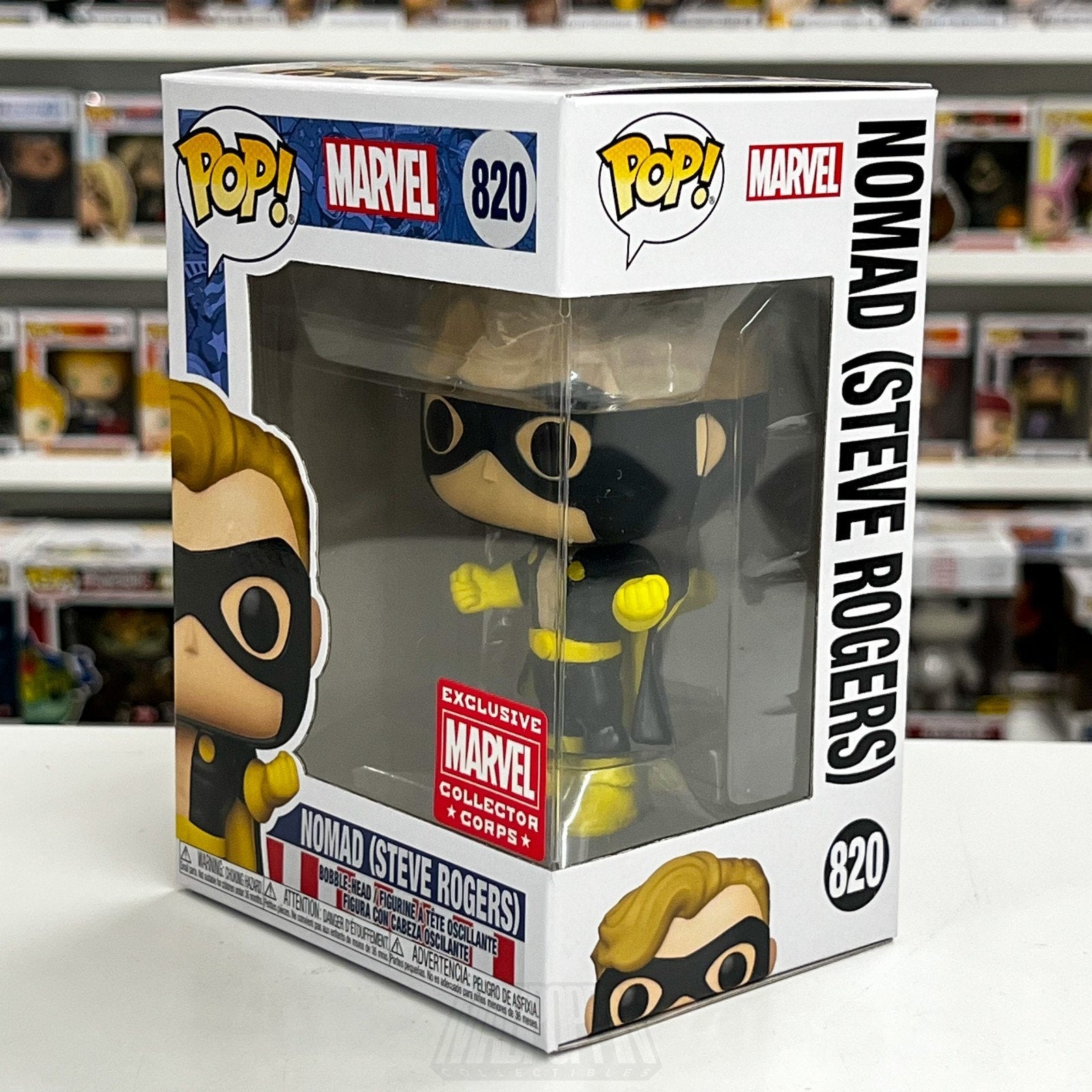 Funko Pop Marvel Collector Corps Nomad Steve Rogers 820 Captain America Figure