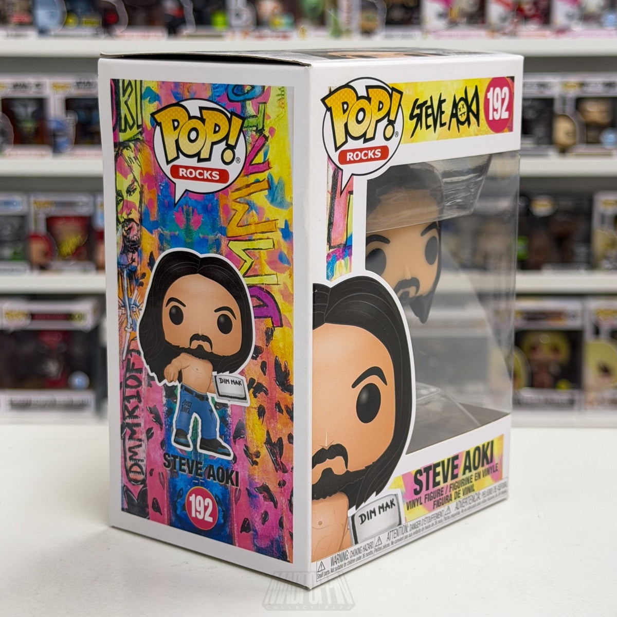 Funko Pop Rocks Steve Aoki Dim Mak Cake 192 Music DJ EDM House Toy Vinyl Figure