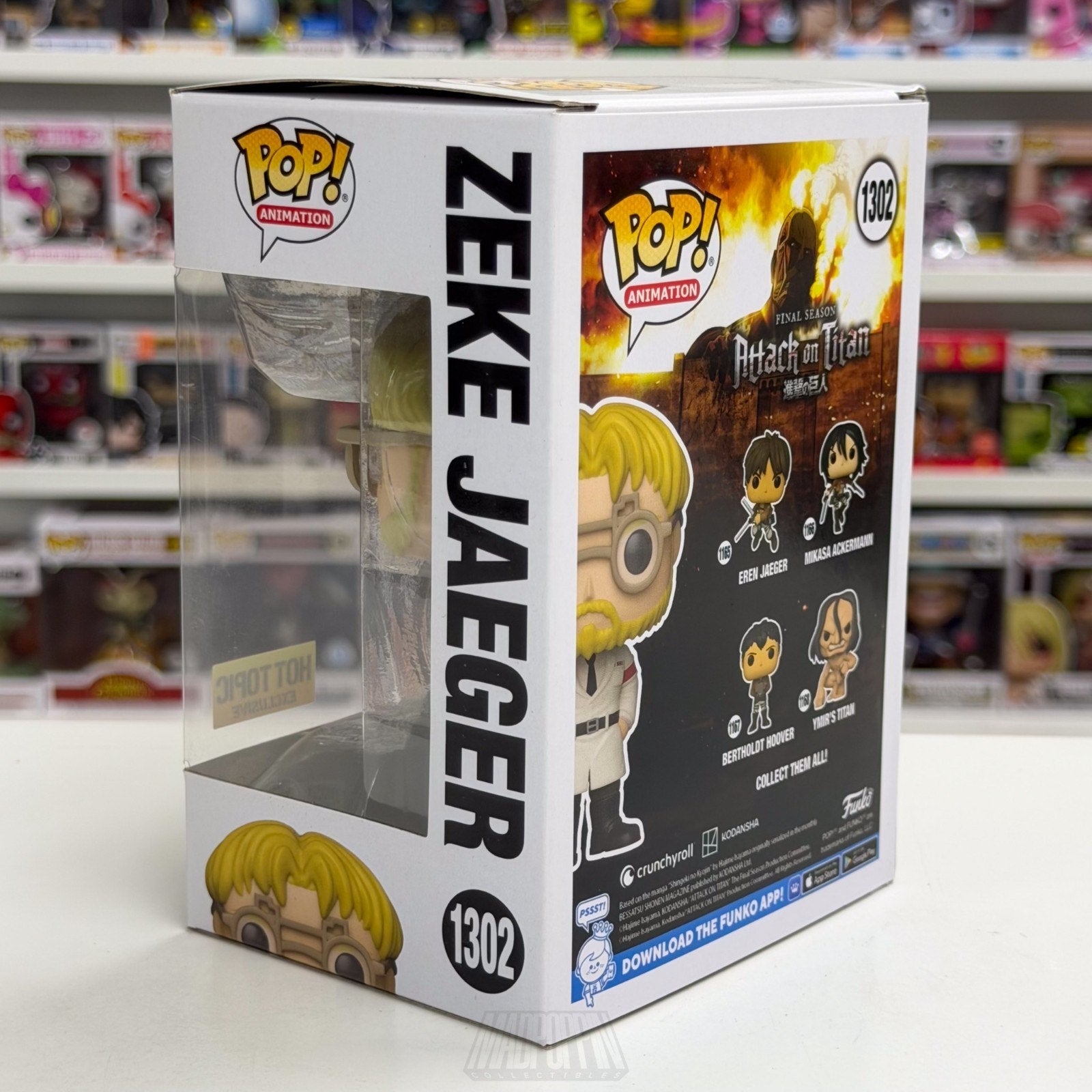 Funko Pop Anime Attack on Titan Zeke Jaeger Hot Topic 1302 Japan Manga Figure