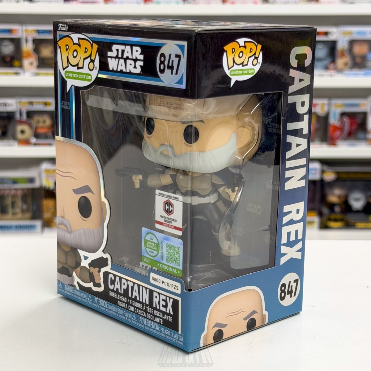 Funko Pop Star Wars Captain Rex w/o Helmet Chalice Collectibles 847 Vinyl Figure