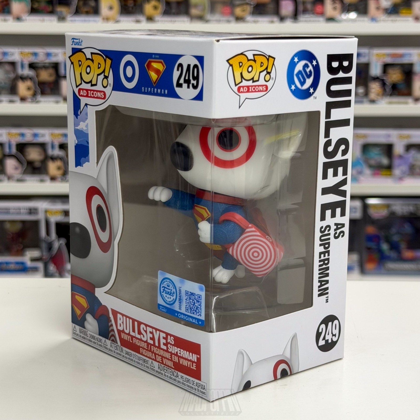Funko Pop Ad Icons Bullseye as Superman Target Dog Exclusive 249 Vinyl Figure