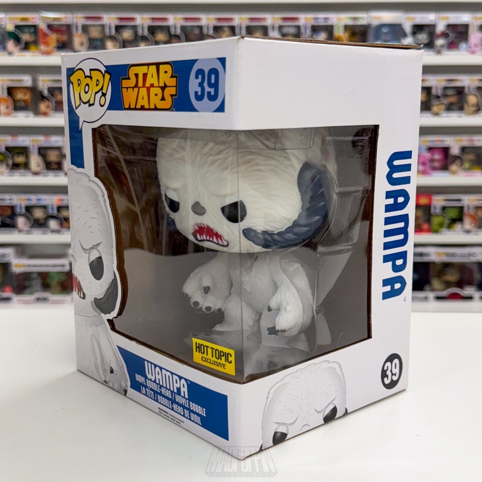 Funko Pop Star Wars Wampa Flocked Hot Topic 39 Ice Snow Monster Vinyl 6" Figure