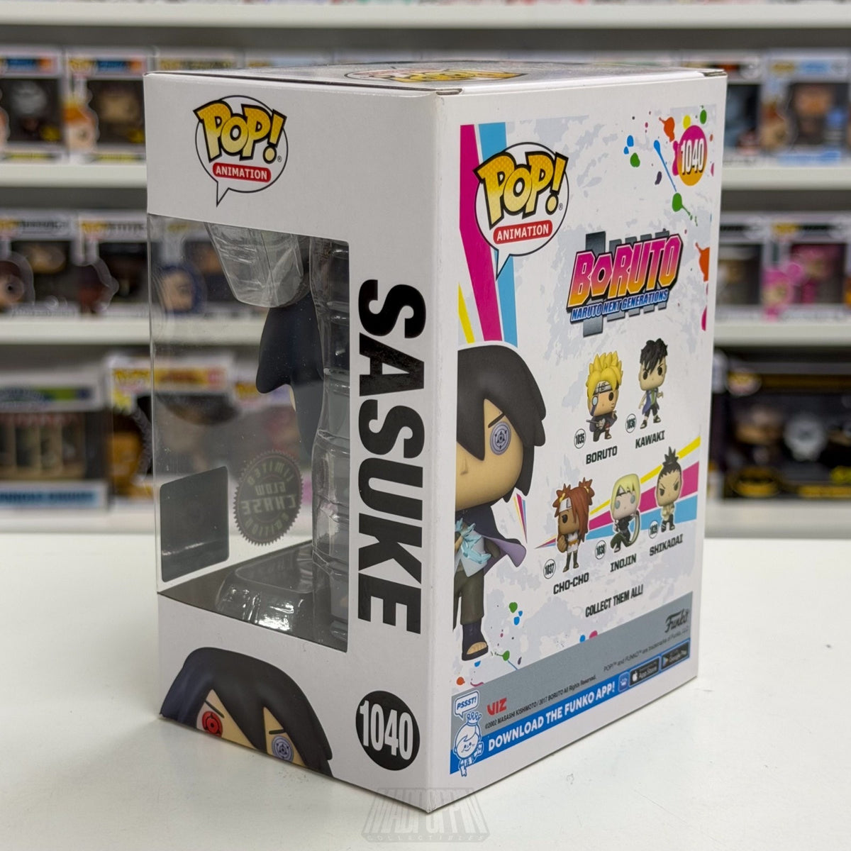 Funko Pop Anime Boruto Sasuke Glow Chalice Chase 1040 Japan Manga Vinyl Figure