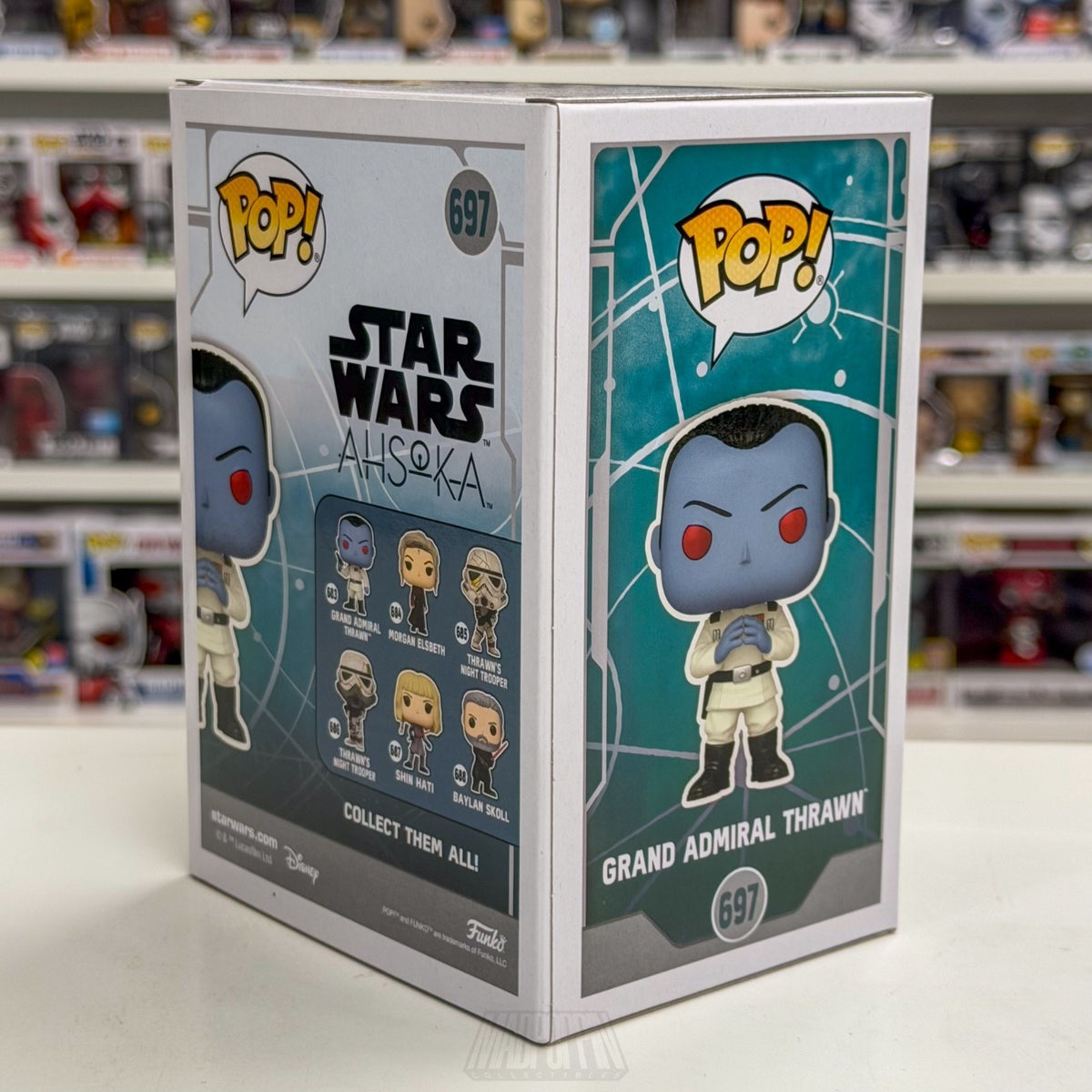 Funko Pop Star Wars Grand Admiral Thrawn Diamond SDCC Signed Auto JSA 697 Figure