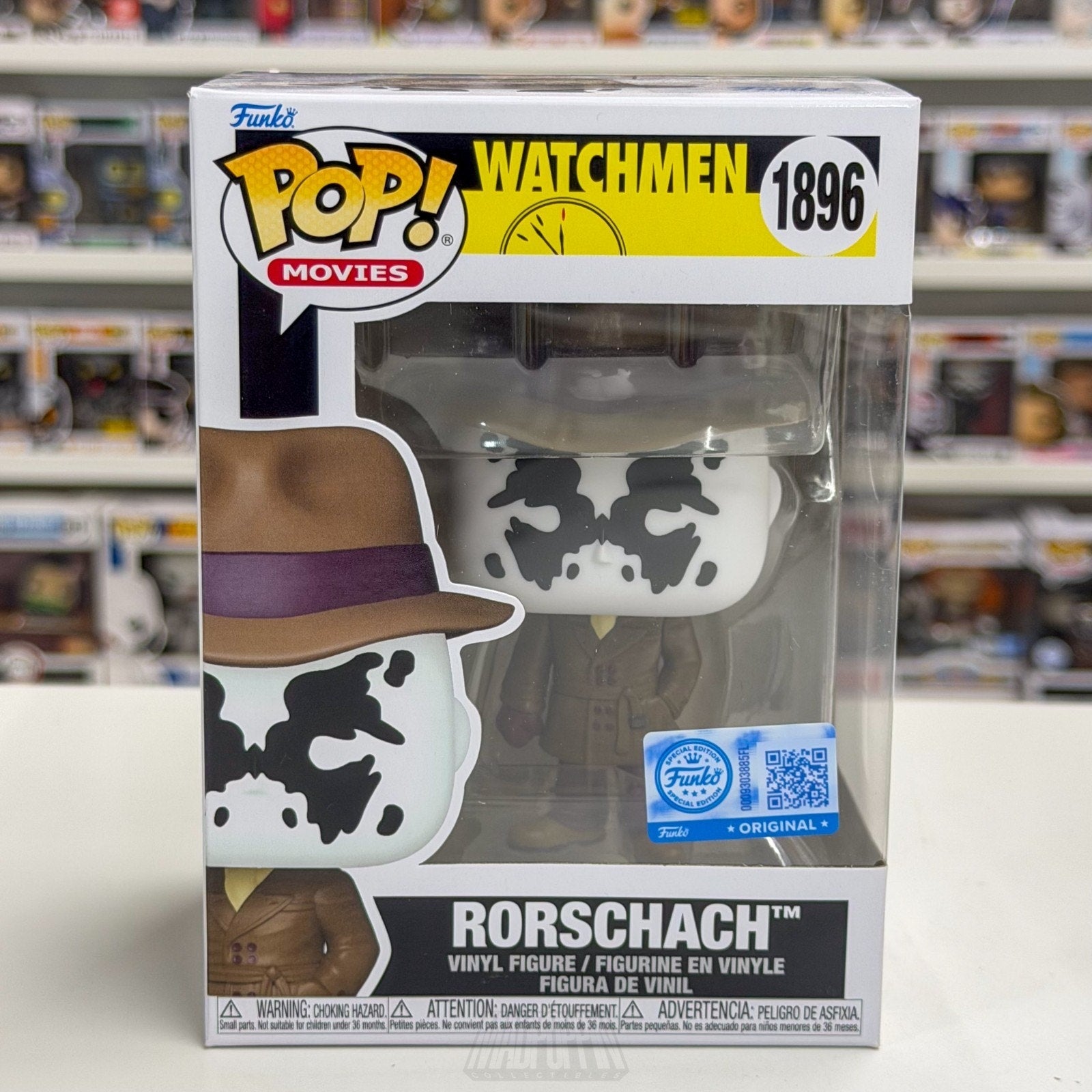 Funko Pop DC Comics Movies Watchmen Rorschach Exclusive 1896 Toy Vinyl Figure