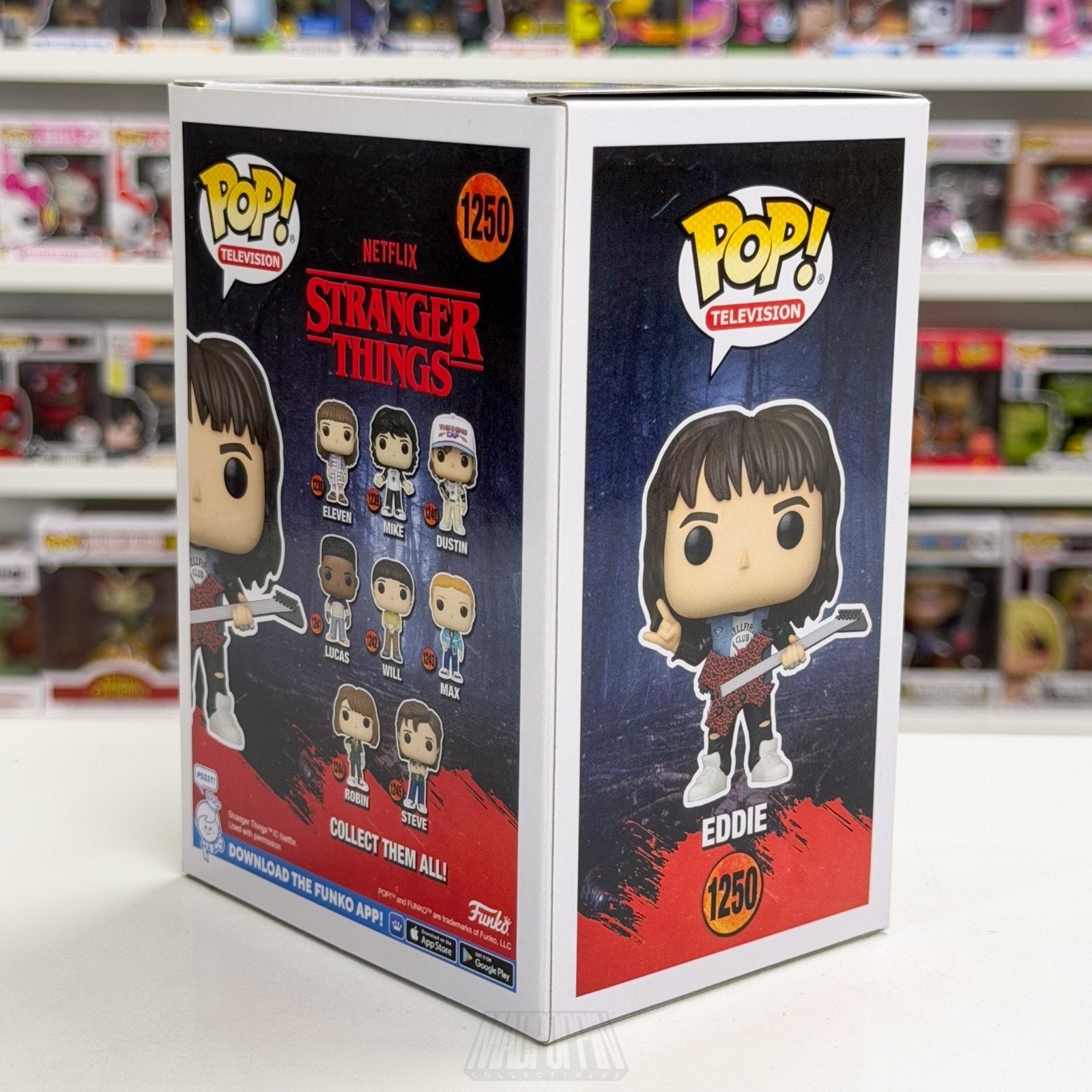Funko Pop TV Stranger Things Eddie w/Guitar Target 1250 Season 4 Vinyl Figure