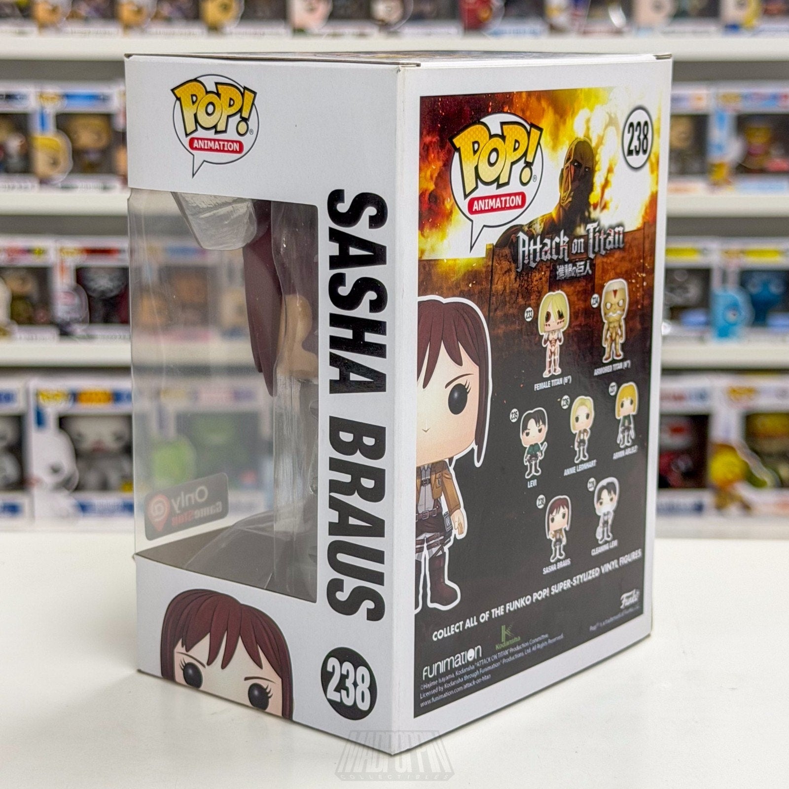 Funko Pop Anime Attack Titan Sasha Braus GameStop 238 Japan Manga Vinyl Figure