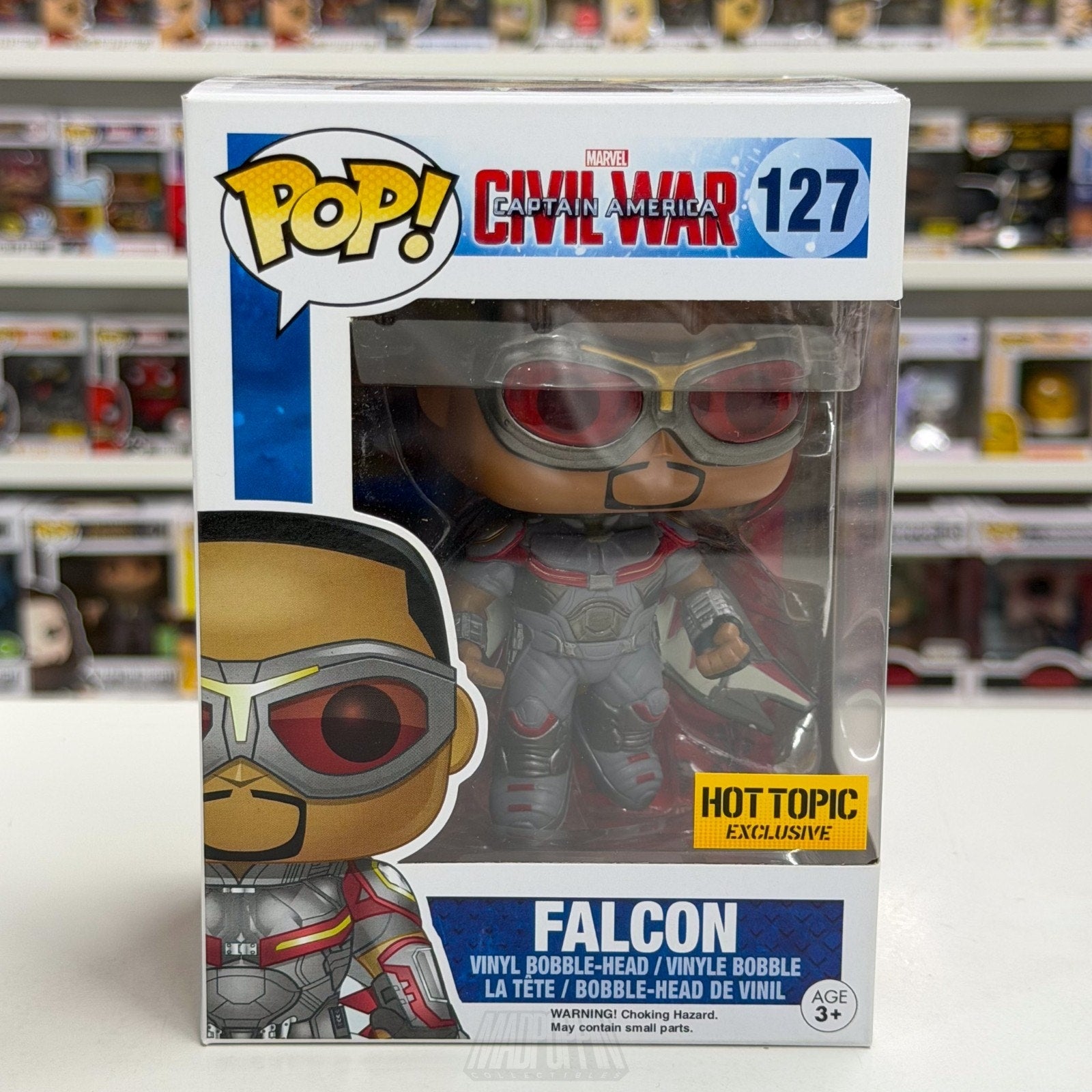 Funko Pop Marvel Captain America Civil War Falcon Hot Topic 127 Vinyl Figure
