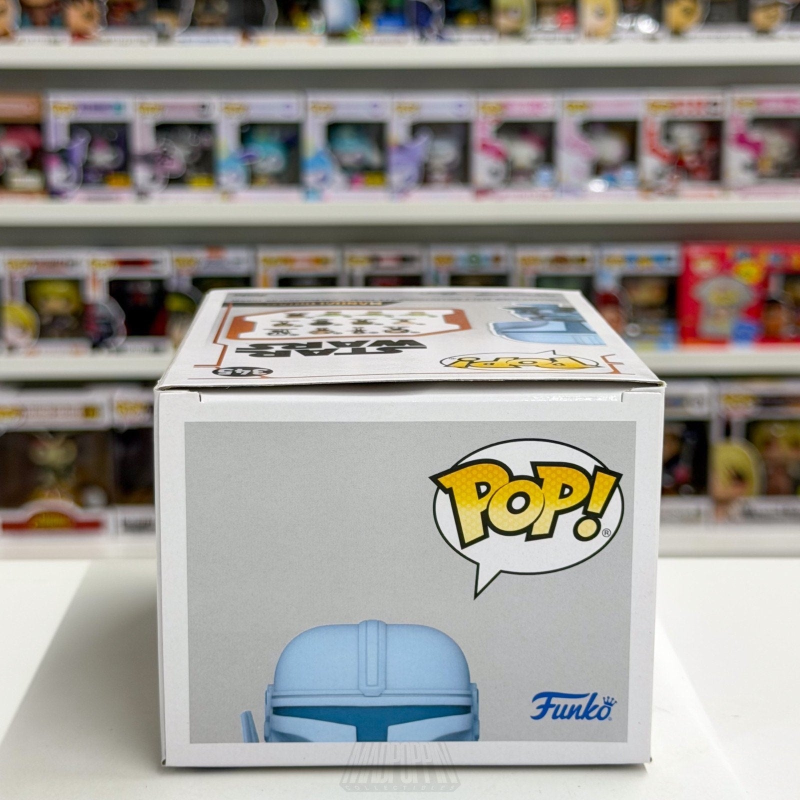 Funko Pop Star Wars Mandalorian Holographic Glow Entertainment Earth 345 Figure