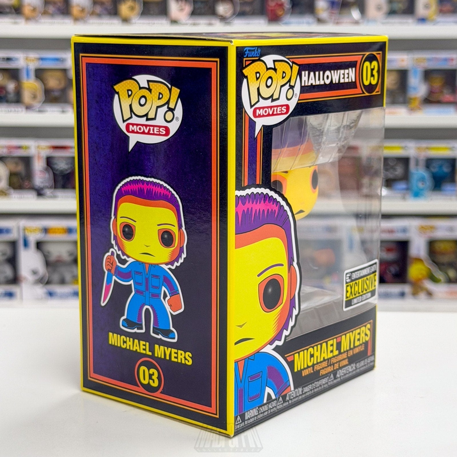 Funko Pop Movies Halloween Michael Myers Blacklight Entertainment Earth 03 Toy