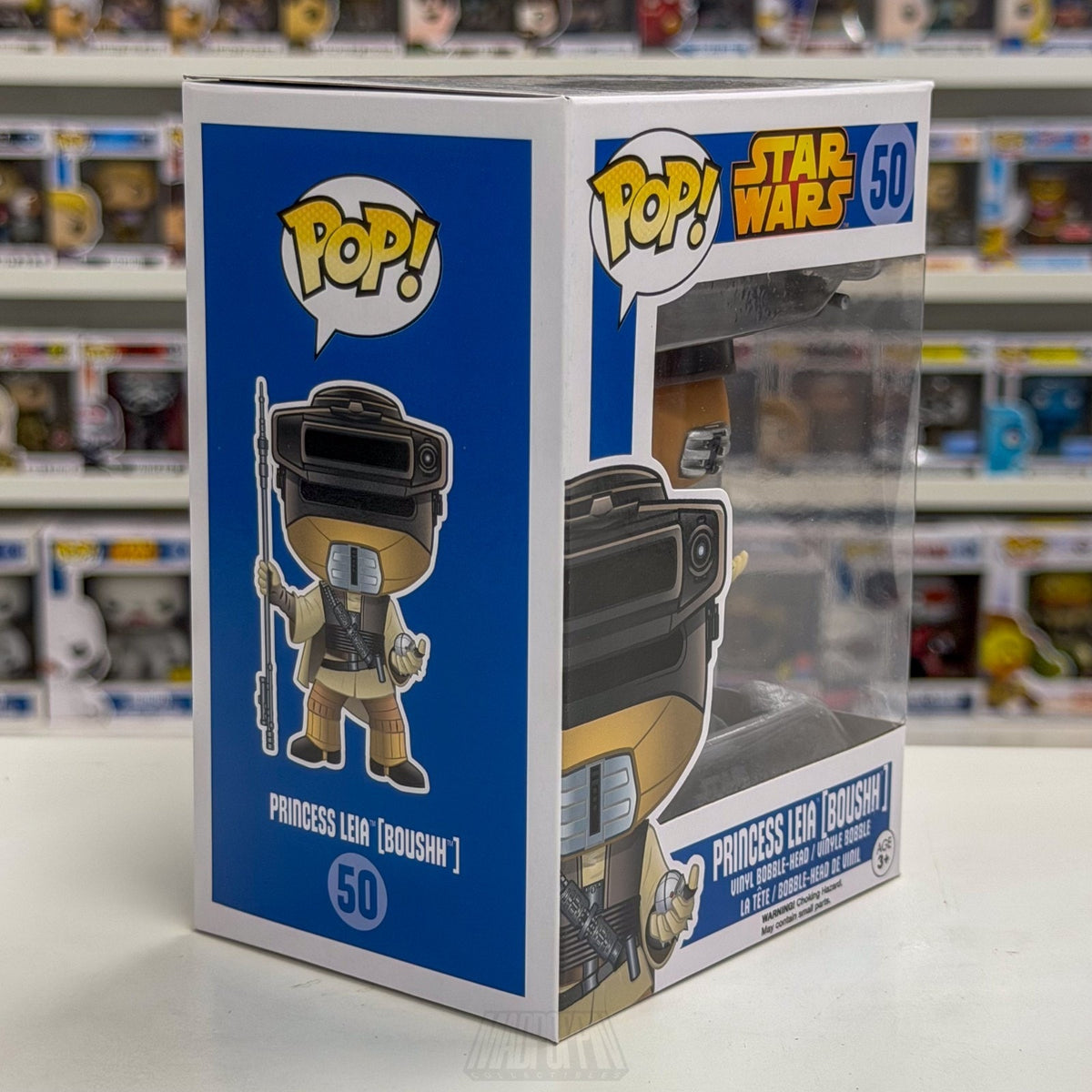 Funko Pop Star Wars Princess Leia Boushh Blue Box 50 Bounty Hunter Vinyl Figure