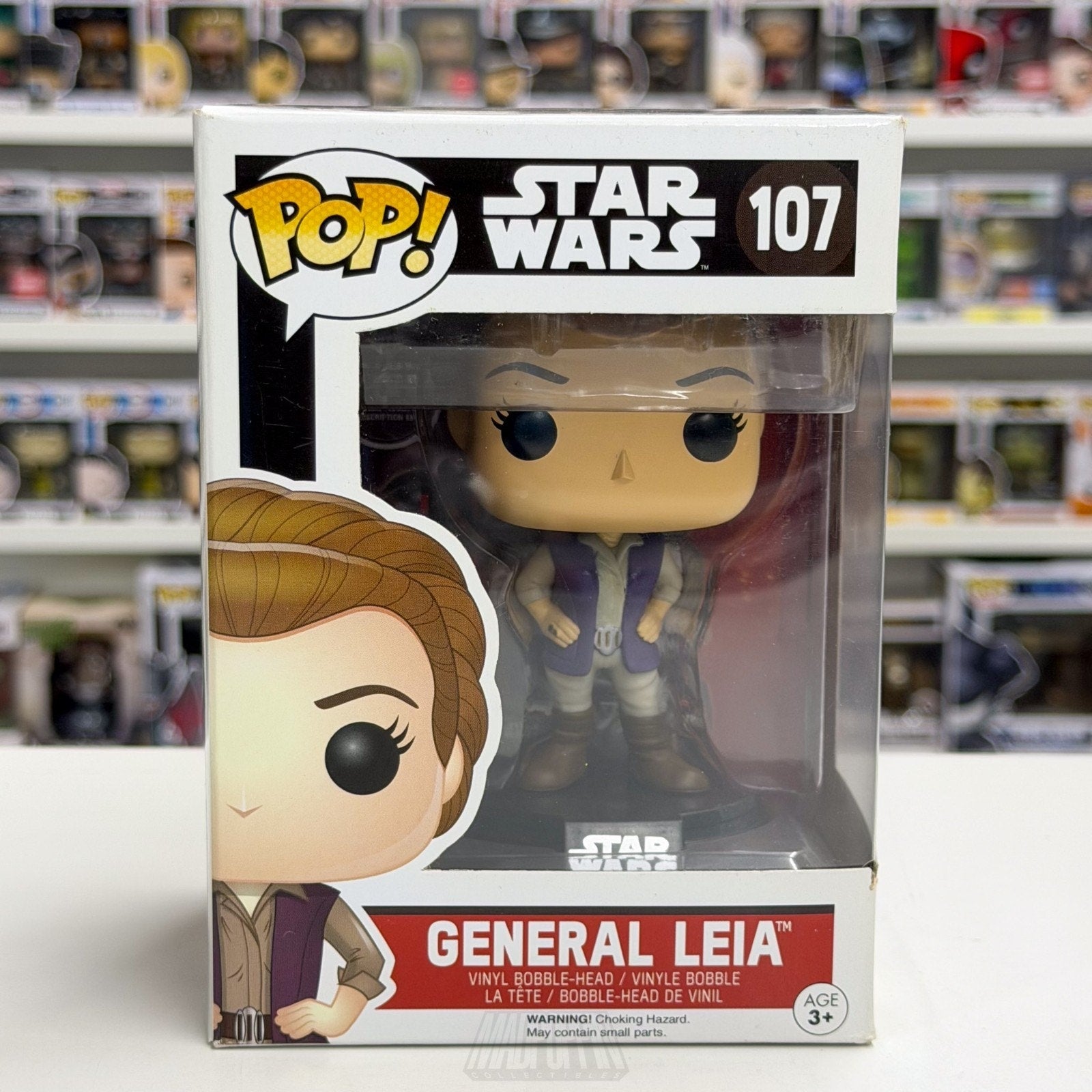 Funko Pop Star Wars Force Awakens General Leia 107 Jedi Princess Vinyl Figure