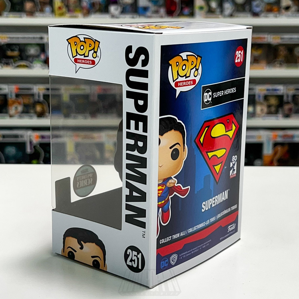Funko Pop DC Heroes Superman Flying 251 BOX ONLY NO FIGURE NO INSERT Mint Comics