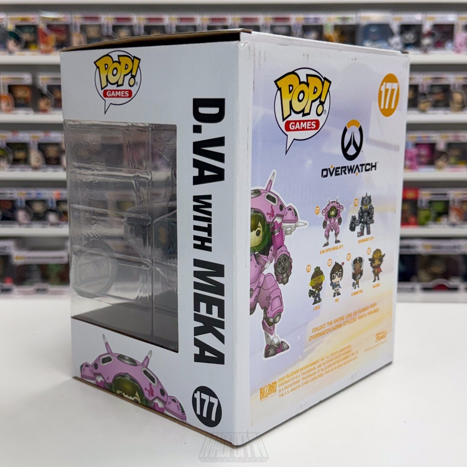Funko Pop Games Overwatch D.Va w/MEKA Carbon Fiber Blizzard 177 Vinyl 6" Figure