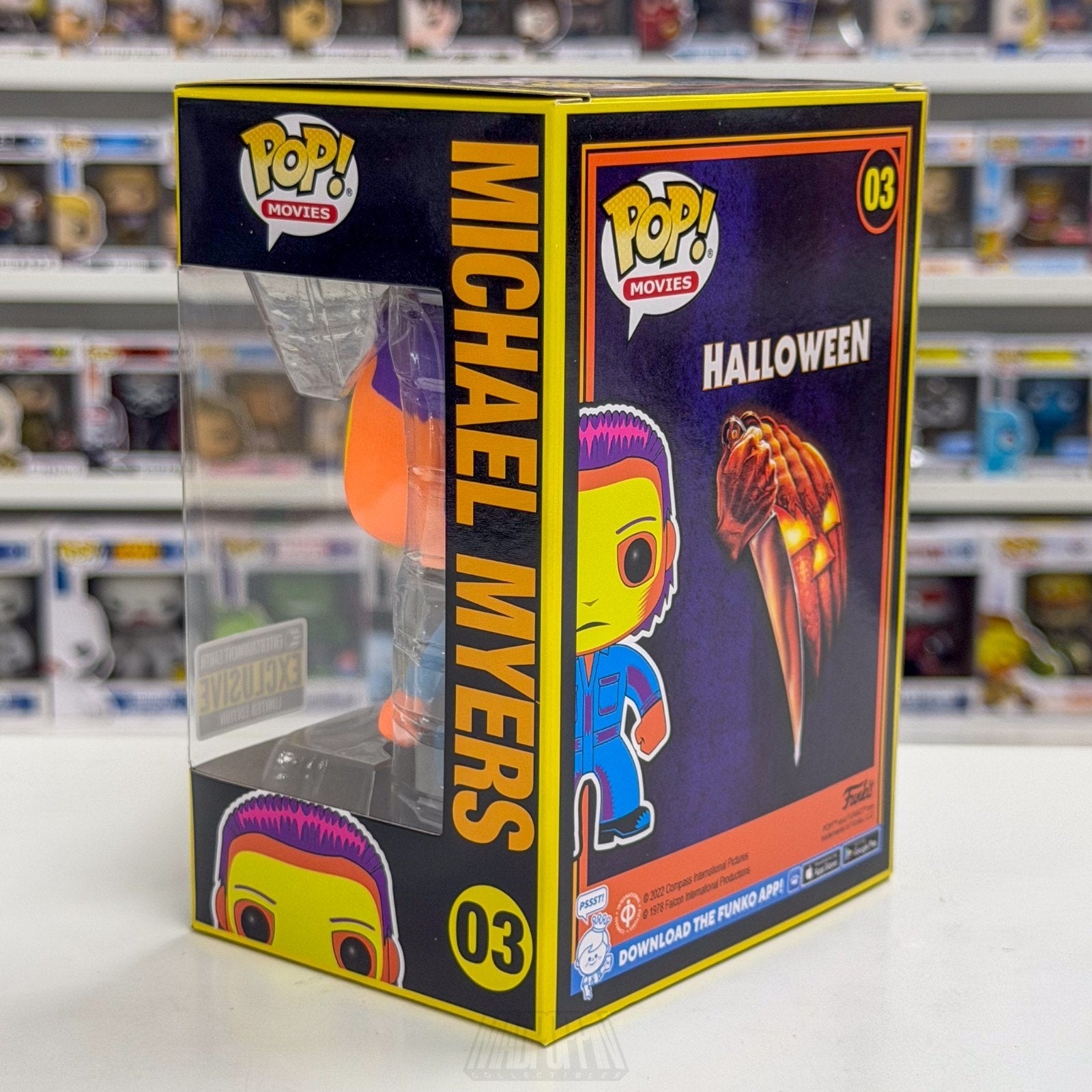 Funko Pop Movies Halloween Michael Myers Blacklight Entertainment Earth 03 Toy