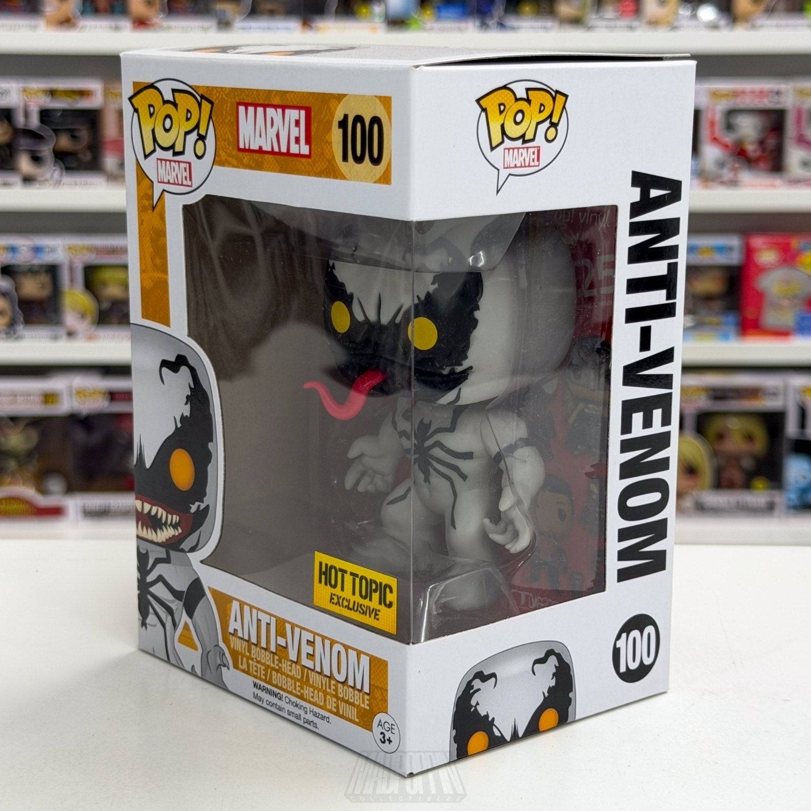 Funko Pop Marvel Anti-Venom Hot Topic 100 Symbiote Spider-Man Toy Vinyl Figure