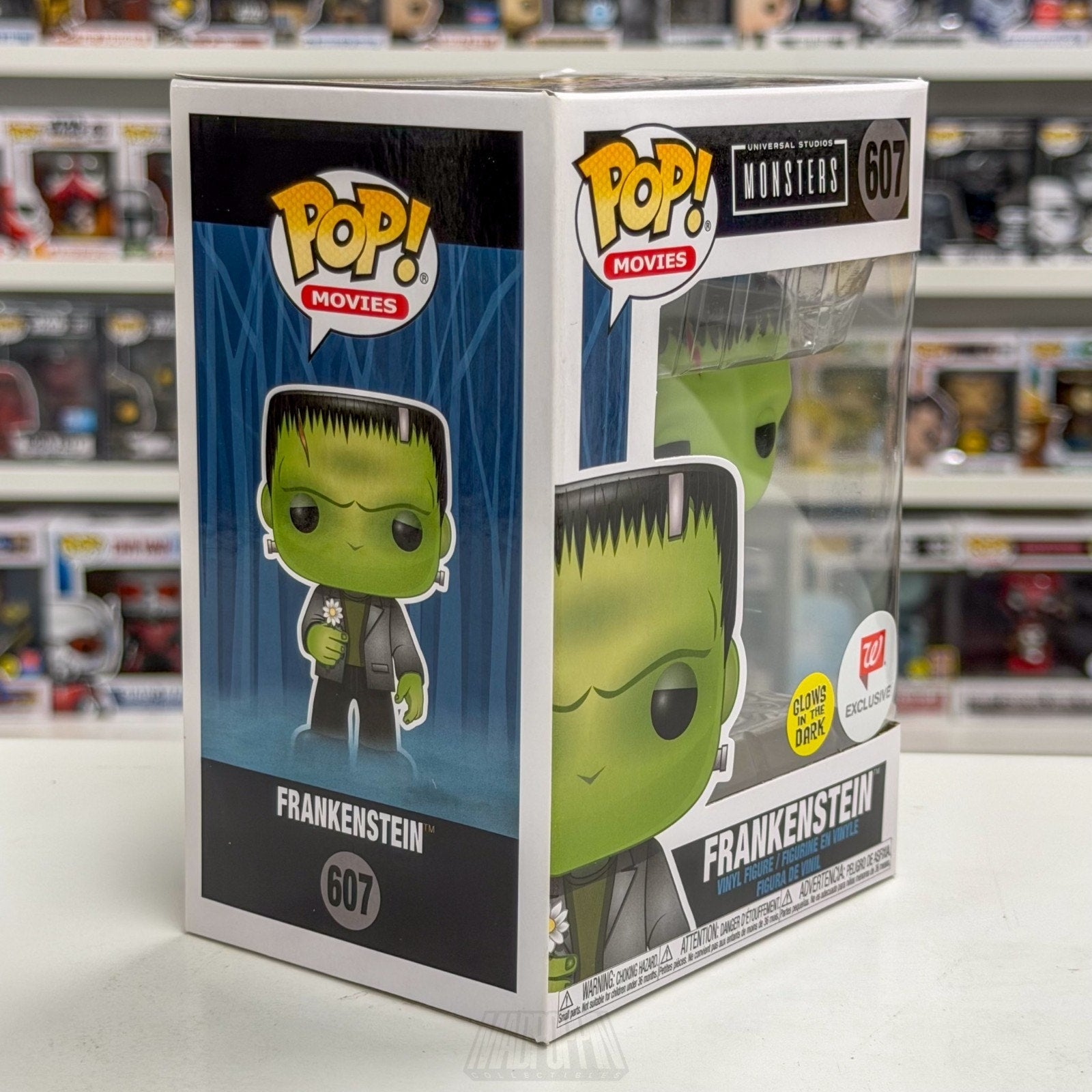 Funko Pop Movies Monsters Frankenstein w/Flower Glow Walgreens 607 Horror Figure