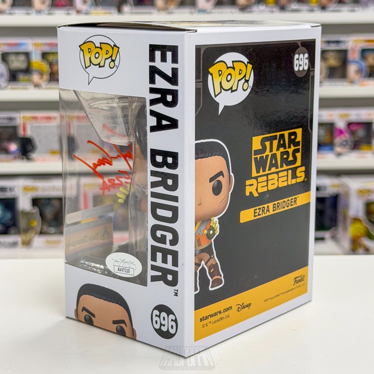 Funko Pop Star Wars Rebels Ezra Bridger Signed Auto Taylor Gray Toy Temple 696