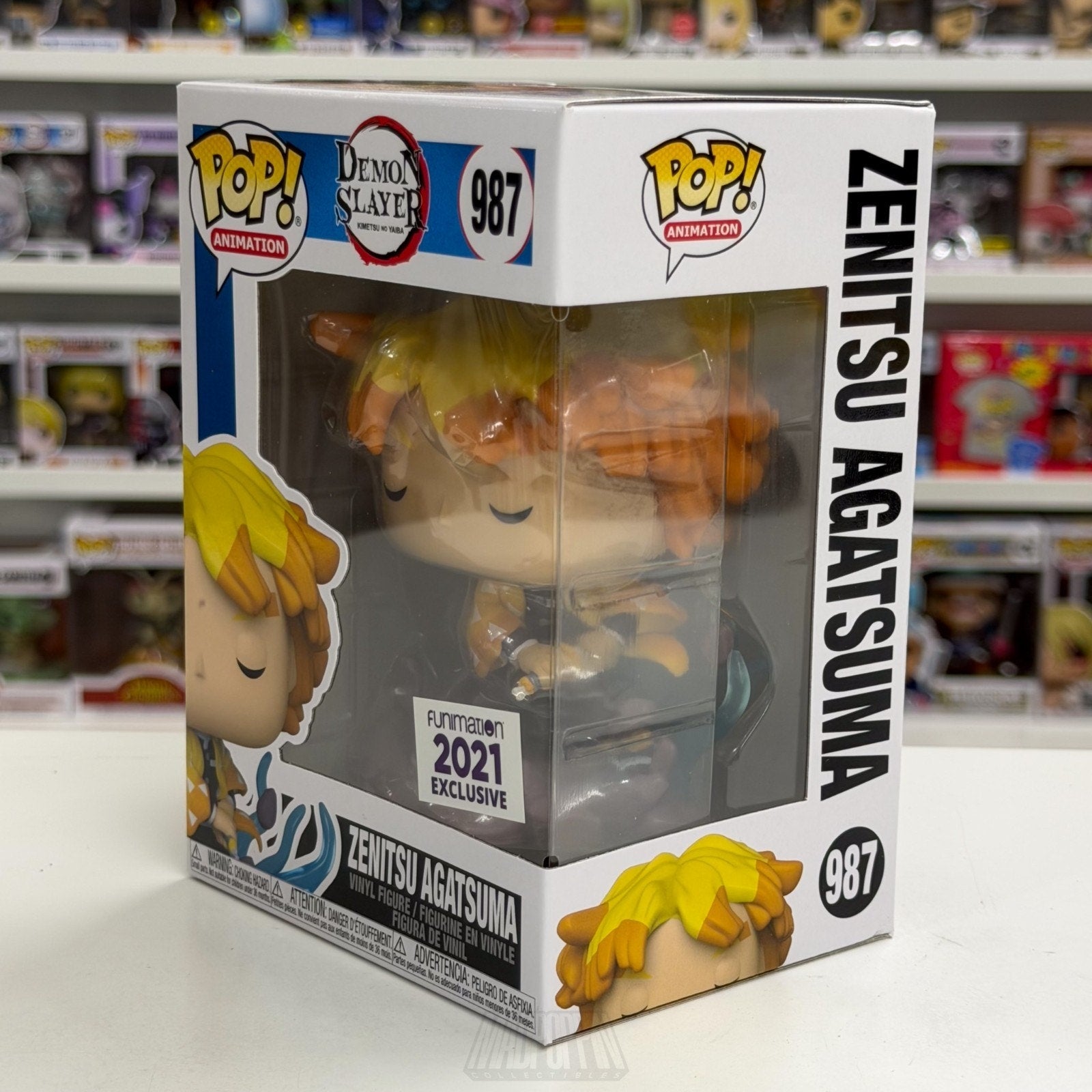 Funko Pop Anime Demon Slayer Zenitsu Agatsuma Funimation 987 Manga Vinyl Figure
