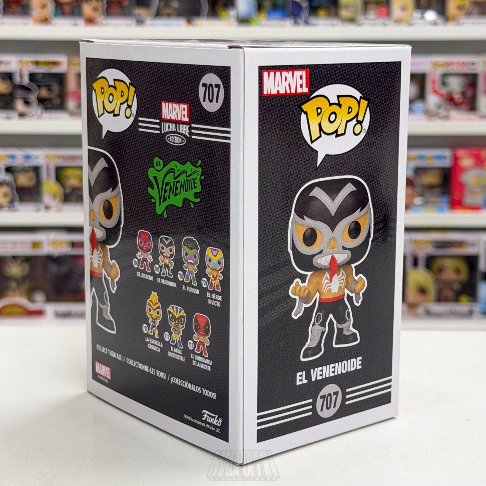 Funko Pop Marvel Lucha Libre El Venenoide 707 Venom Wrestling Toy Vinyl Figure