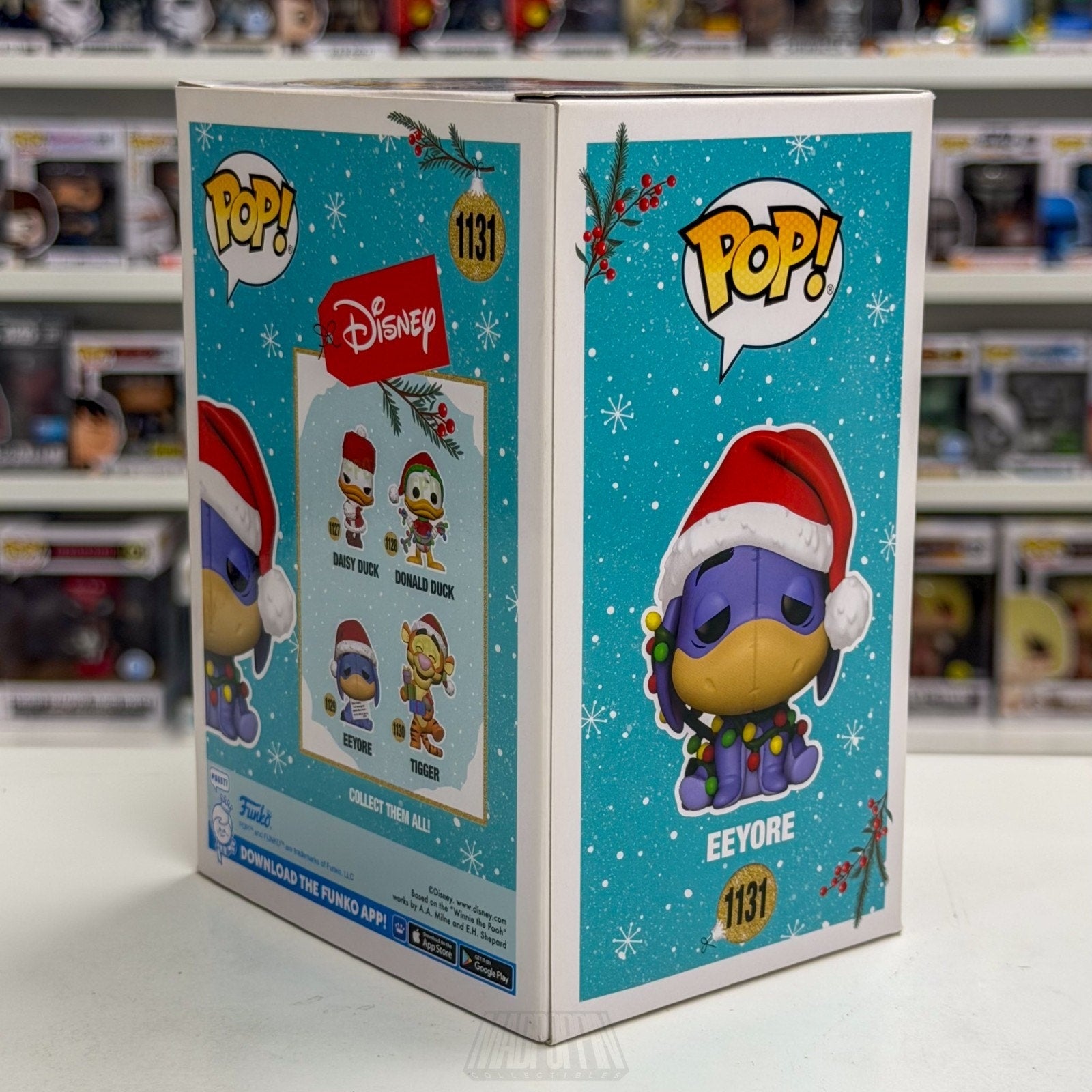 Funko Pop Disney Winnie the Pooh Eeyore Santa Hat Hot Topic 1131 Vinyl Figure