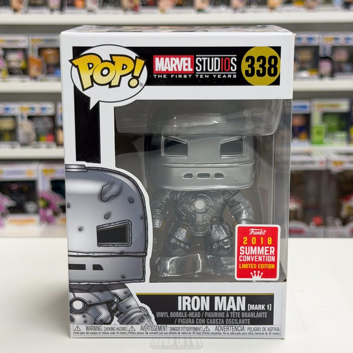 Funko Pop Marvel Studios First Ten Years Iron Man Mark 1 SDCC 338 Vinyl Figure