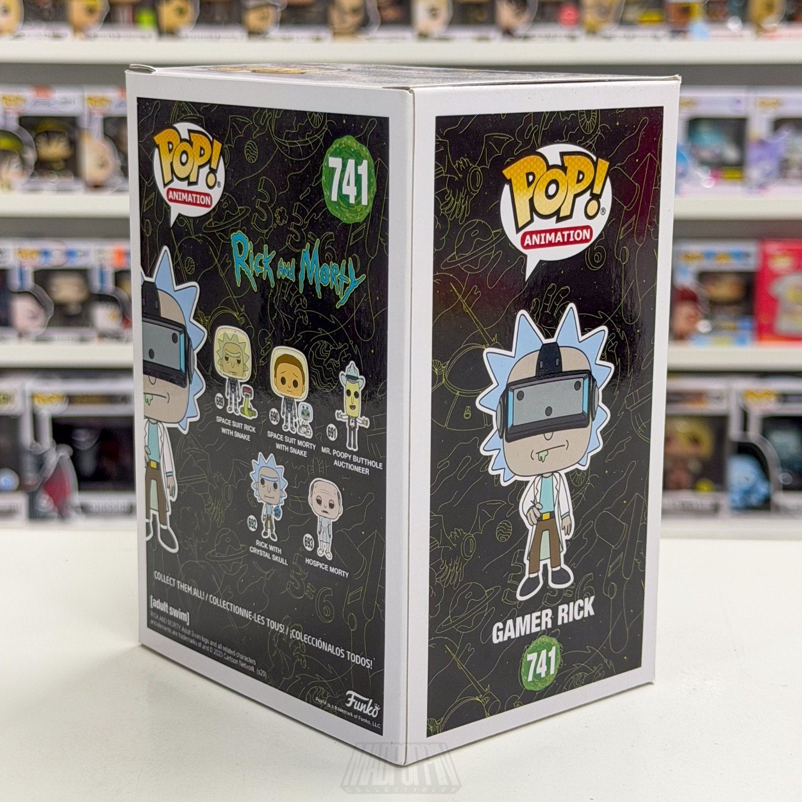Funko Pop Animation Rick & Morty Gamer Rick GameStop 741 Cartoon Vinyl Figure