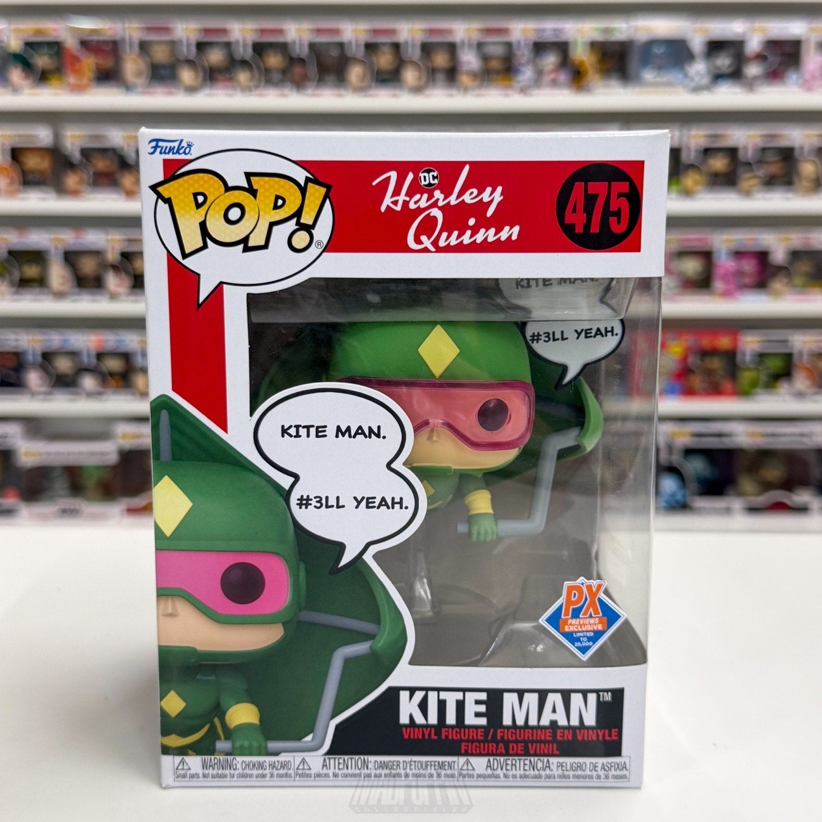 Funko Pop DC Harley Quinn Kite Man PX Previews 475 Supervillain Toy Vinyl Figure