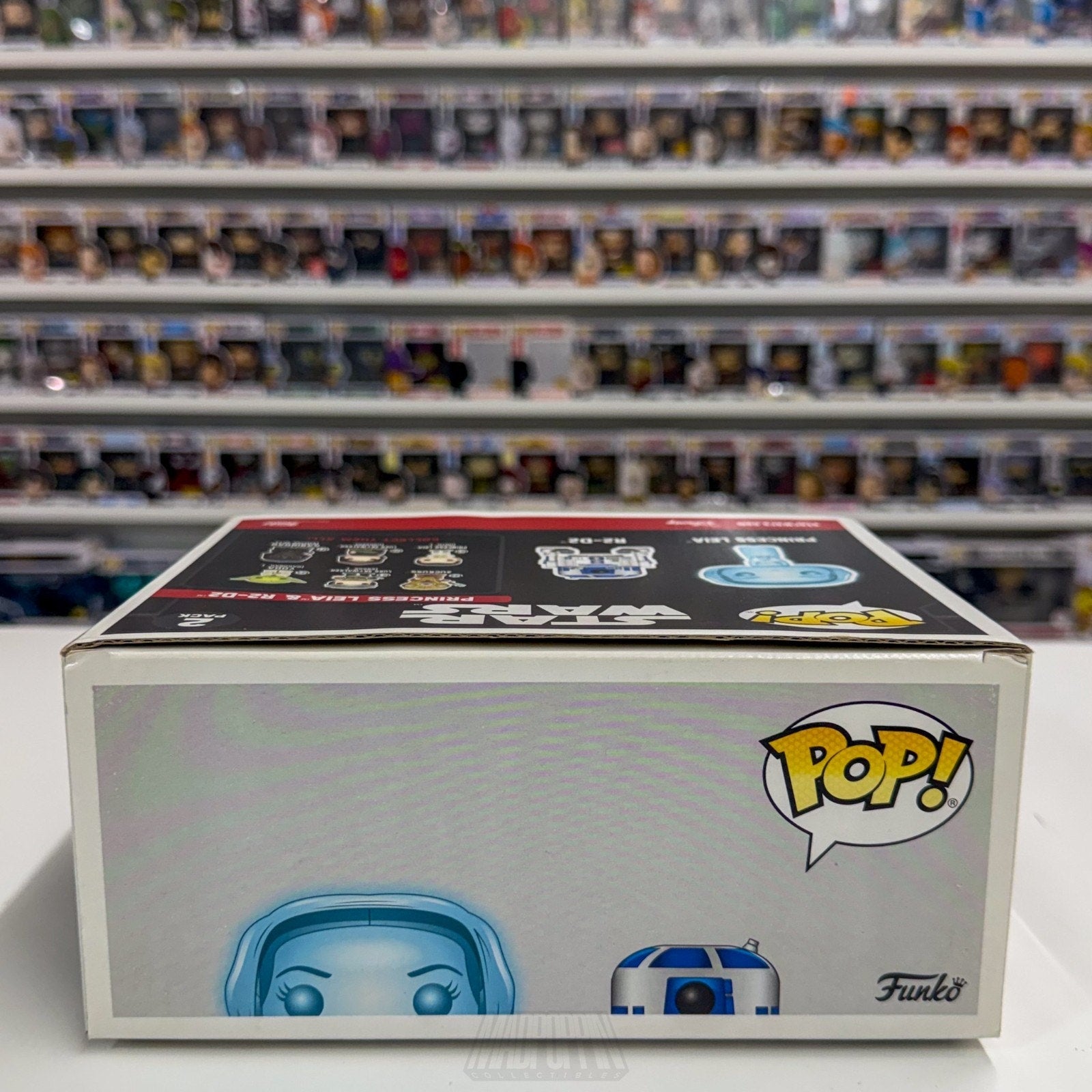 Funko Pop Star Wars Princess Leia Holographic Glow & R2-D2 SDCC 2 Pack Figure