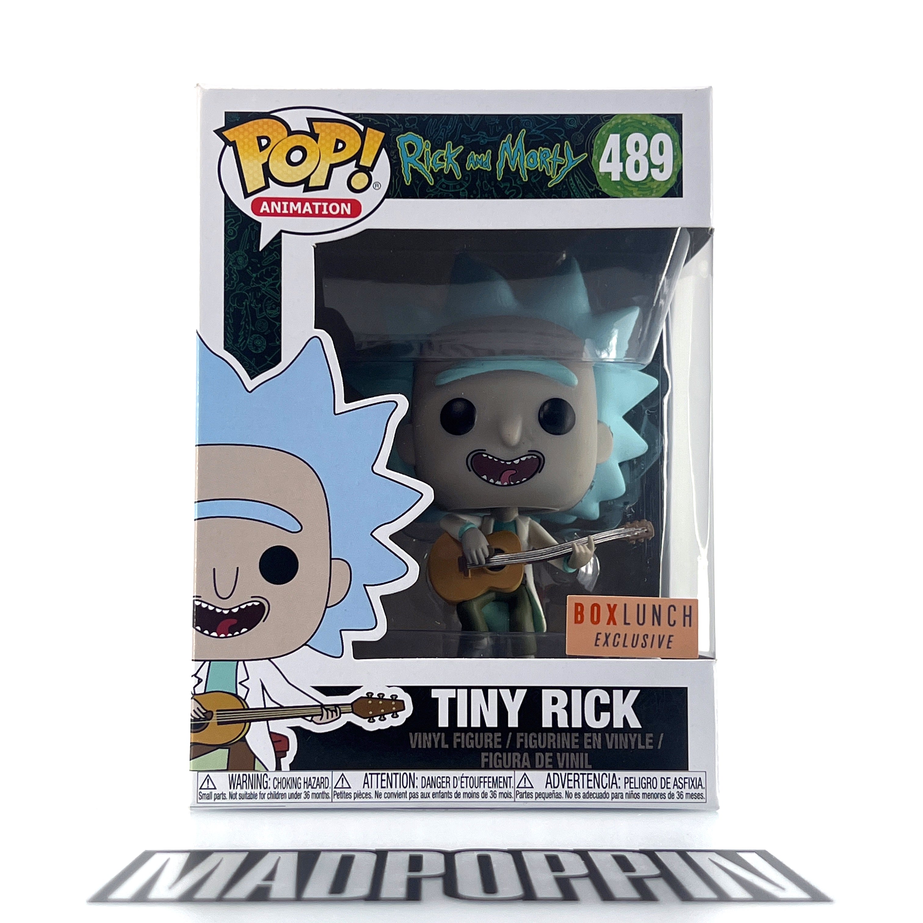 Funko Pop Animation Rick and Morty Tiny Rick w/Guitar BoxLunch #489