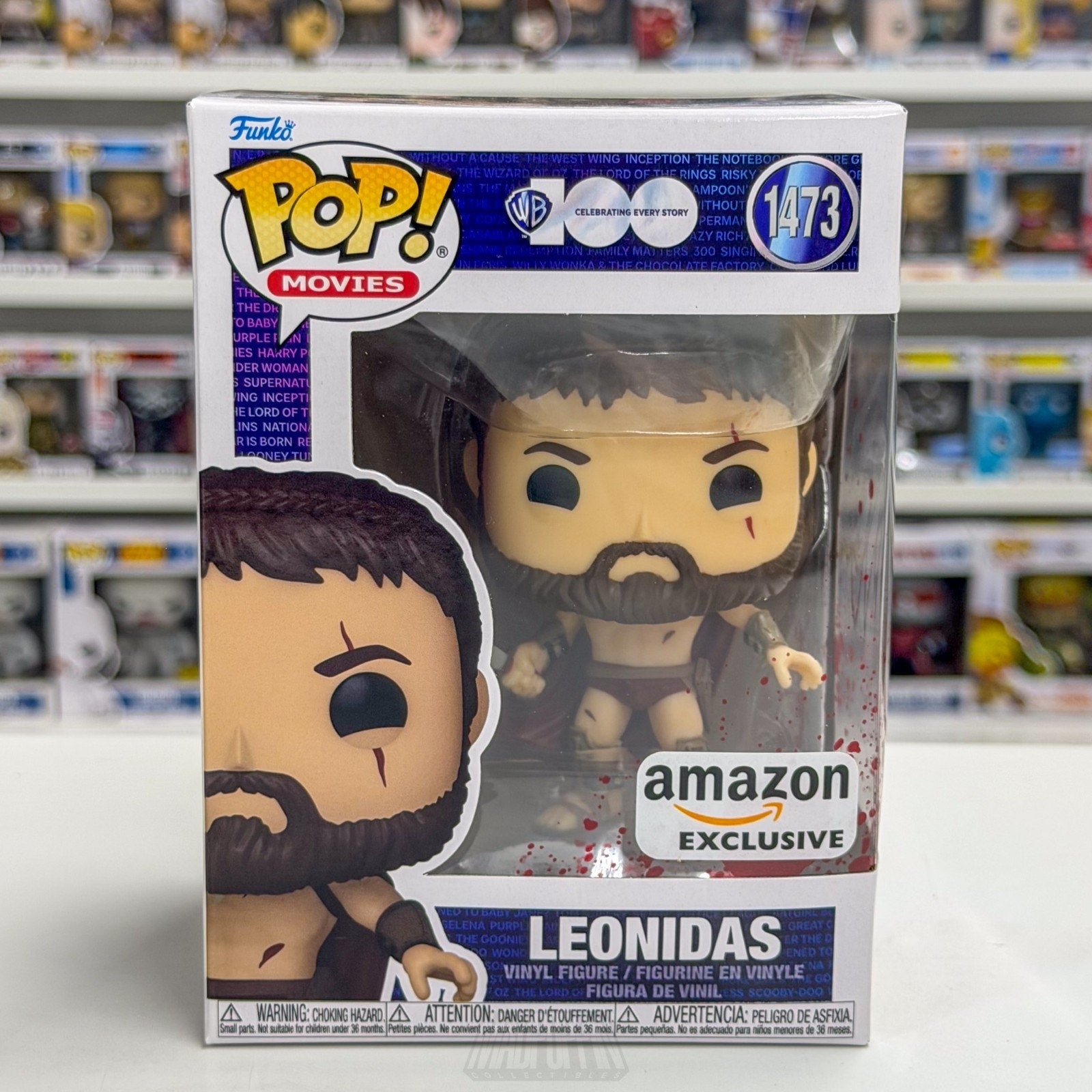 Funko Pop Movies 300 Leonidas Bloody Amazon 1473 Greek Sparta Toy Vinyl Figure