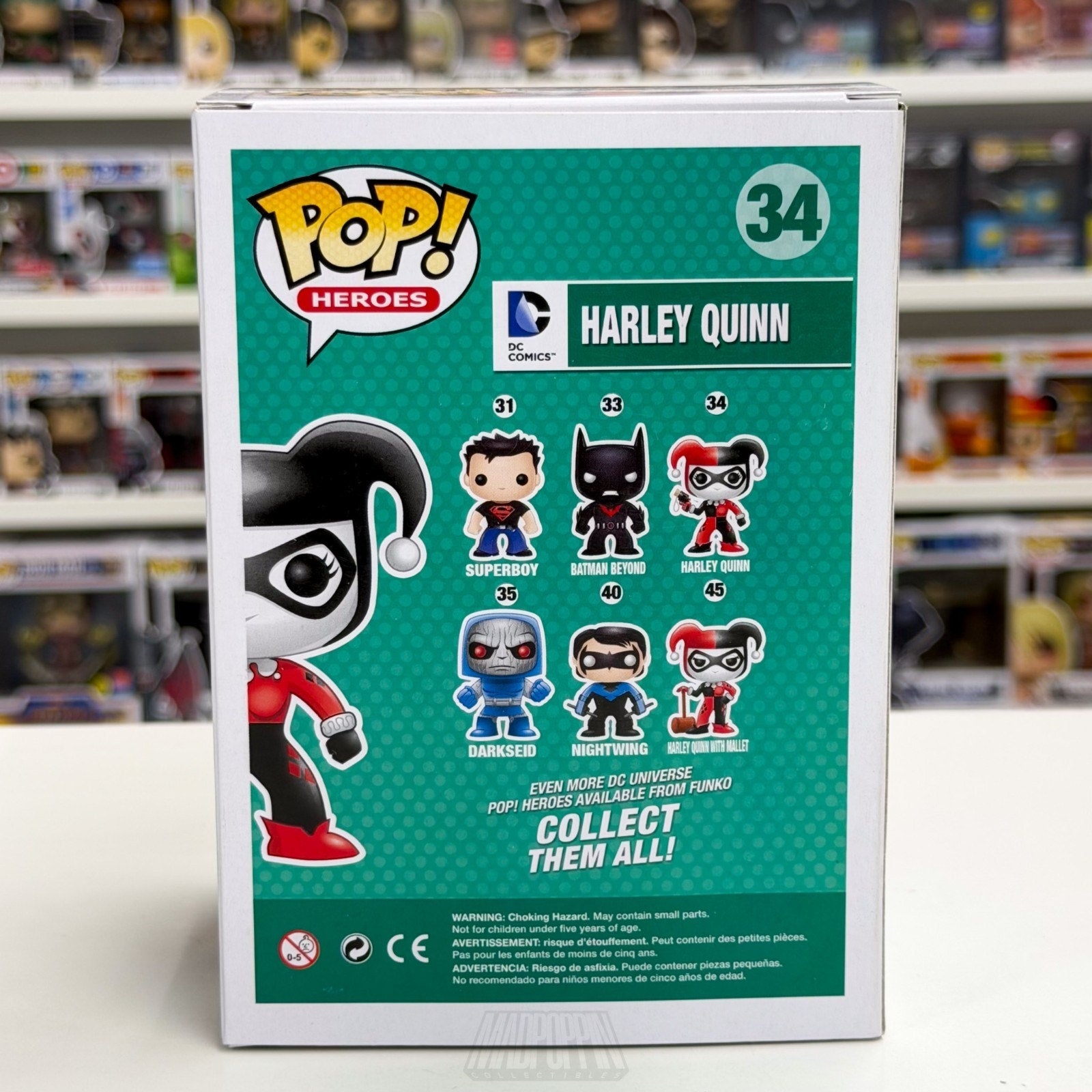 Funko Pop Heroes DC Comics Harley Quinn 34 Joker Batman Villain Toy Vinyl Figure