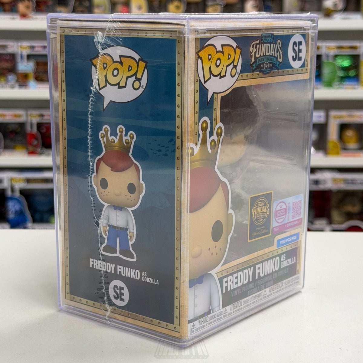Funko Pop Fundays Freddy as Godzilla SE Quest Grail SDCC 2026 Toy CON STICKER