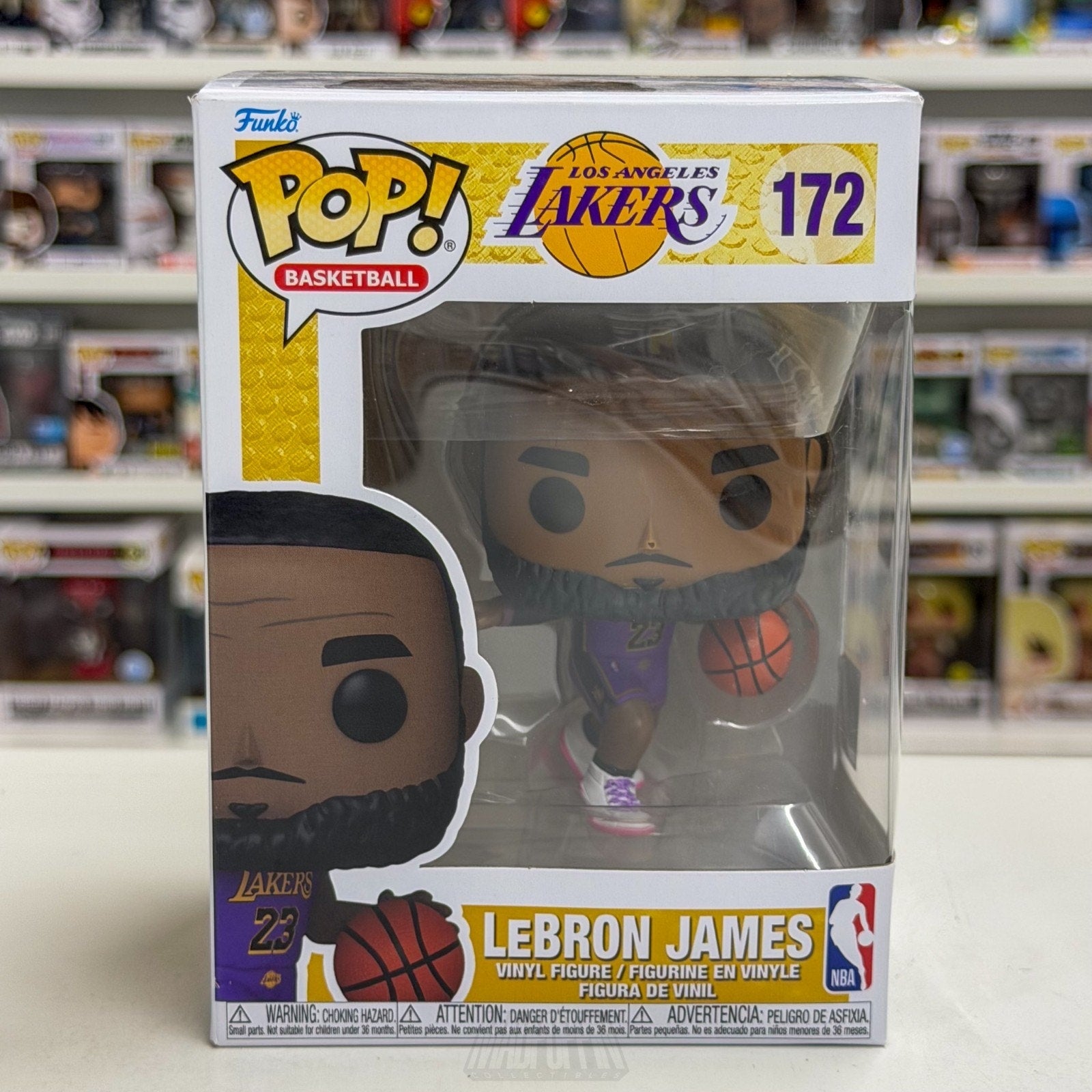 Funko Pop NBA Basketball Los Angeles Lakers LeBron James Purple 172 Vinyl Figure